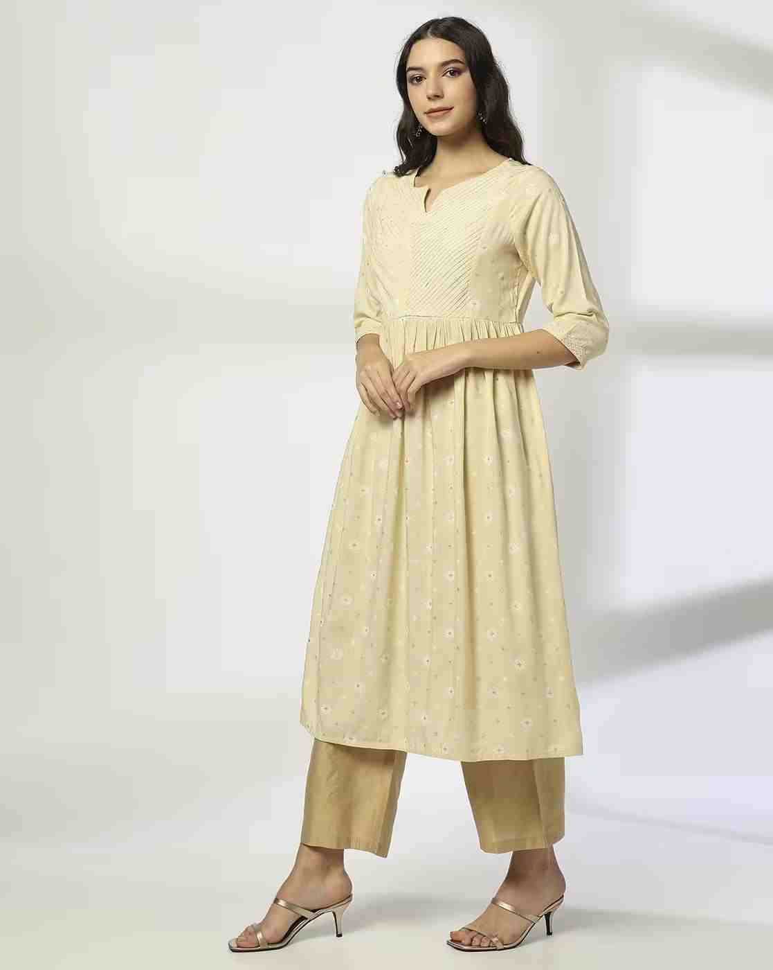 AVAASA MIX N' MATCH | Women Printed Flared Kurta|1