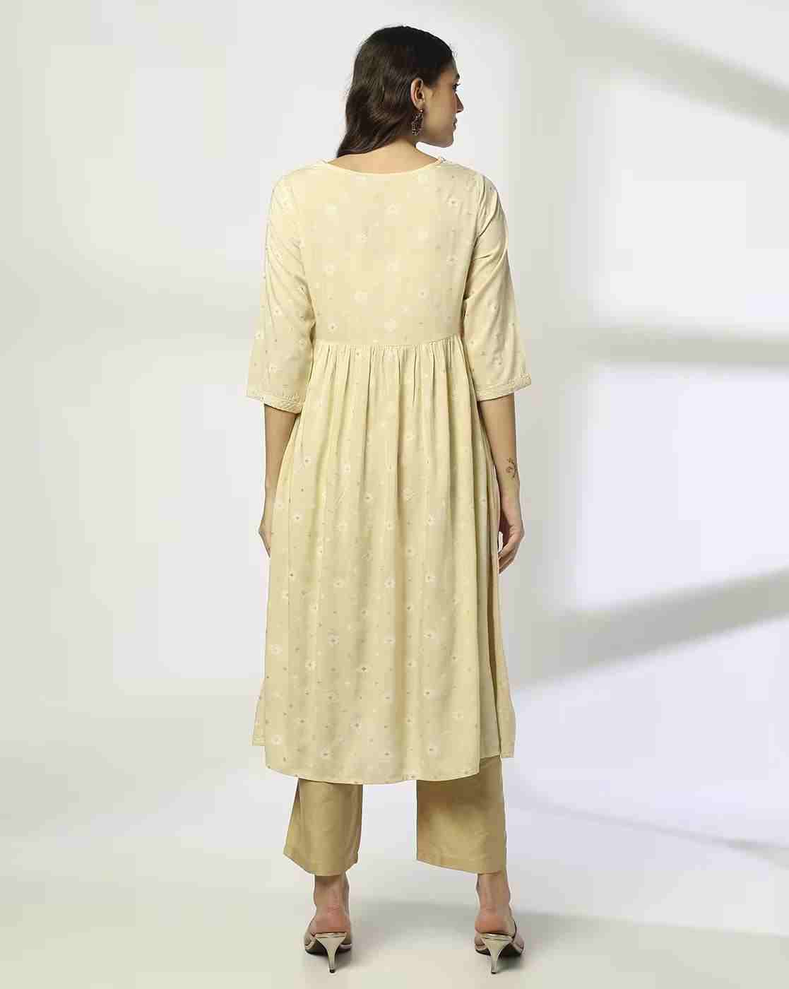 AVAASA MIX N' MATCH | Women Printed Flared Kurta|2