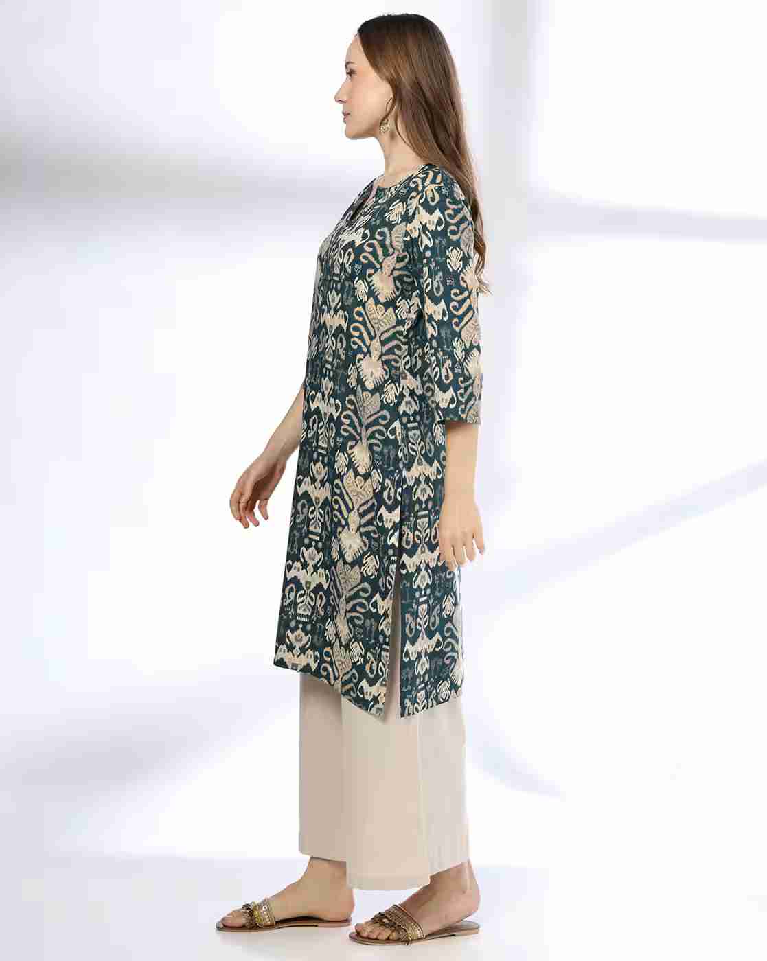 AVAASA MIX N' MATCH | Women Printed Straight Kurta|1