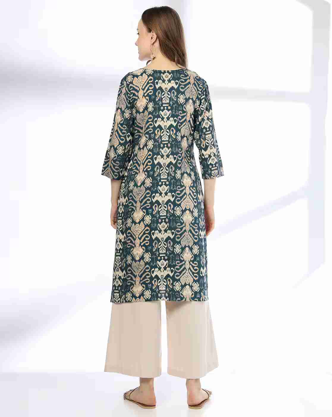 AVAASA MIX N' MATCH | Women Printed Straight Kurta|2