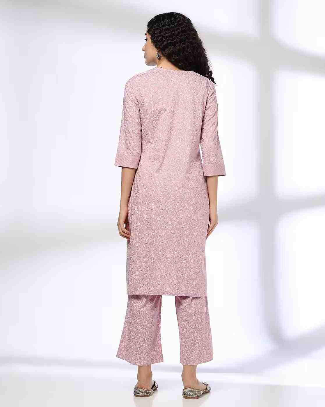 AVAASA MIX N' MATCH | Women Floral Print Straight Kurta & Pants Set|1