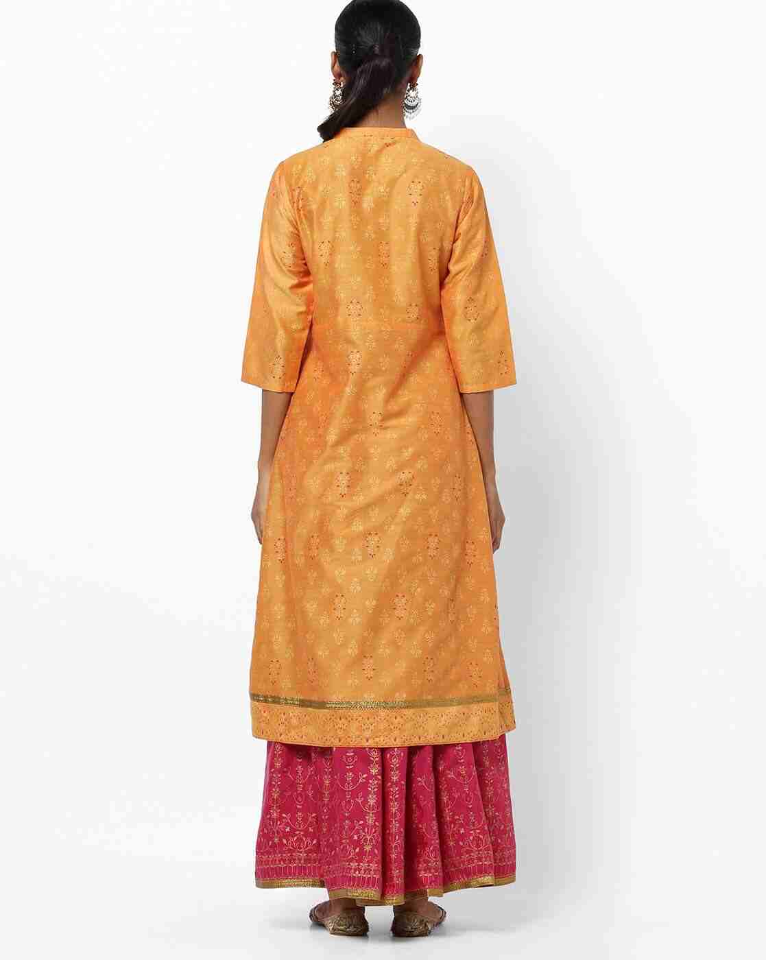 AVAASA SET | Women Floral Print A-Line Kurta with Skirt & Dupatta Set|2