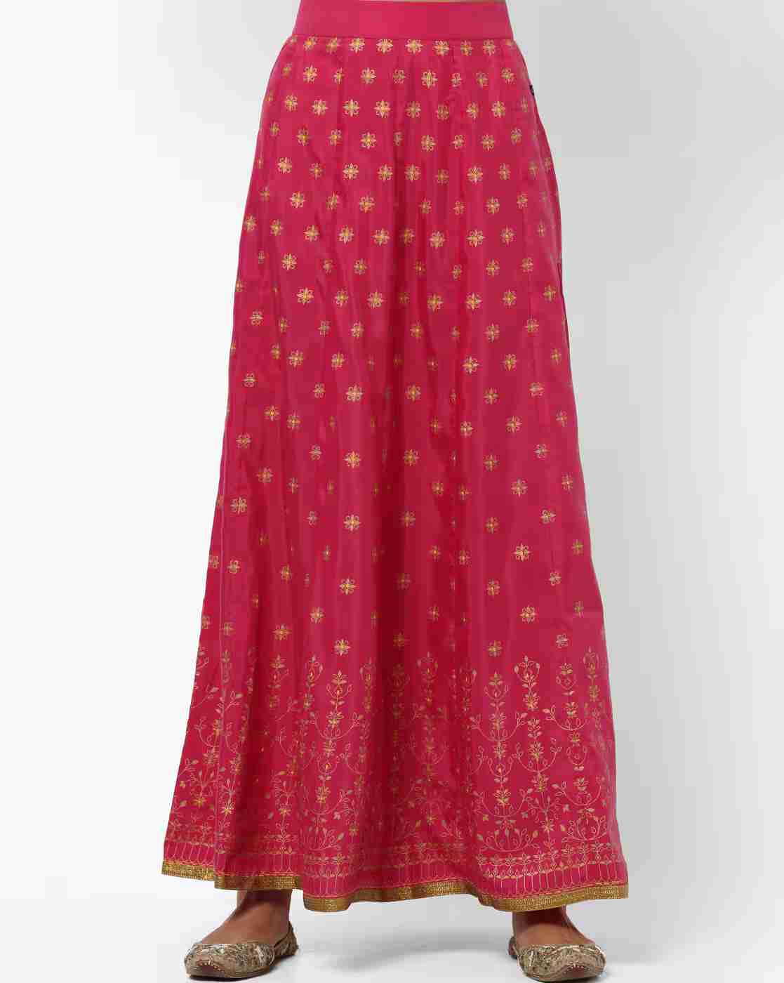 AVAASA SET | Women Floral Print A-Line Kurta with Skirt & Dupatta Set|5