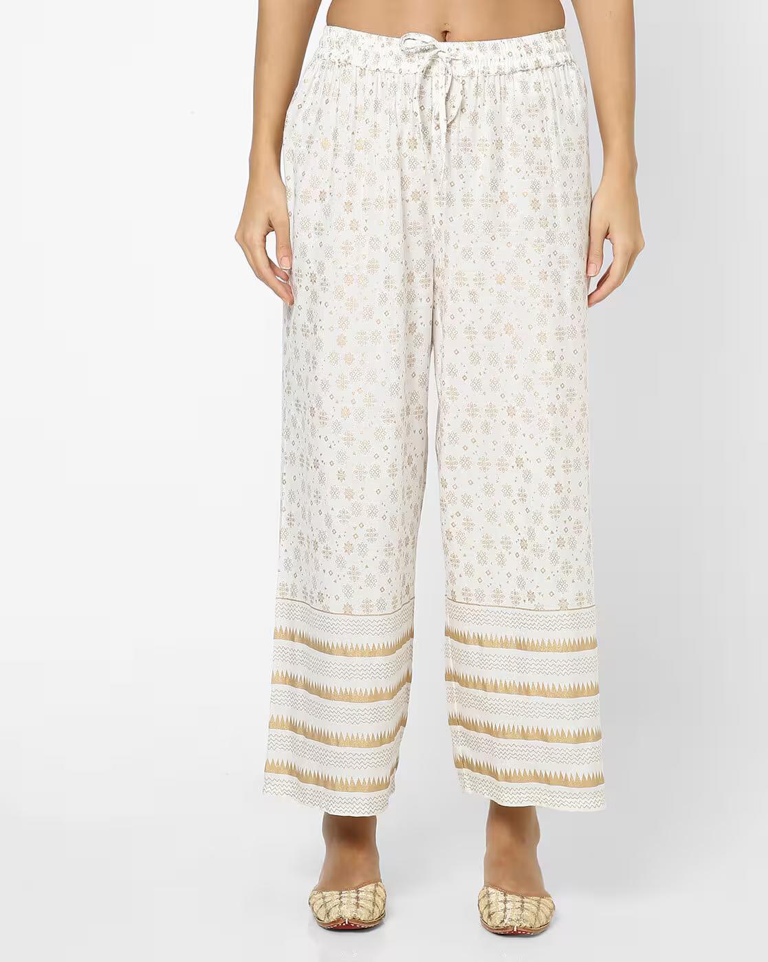 AVAASA SET | Printed Sleeveless A-line Kurta with Palazzos|3
