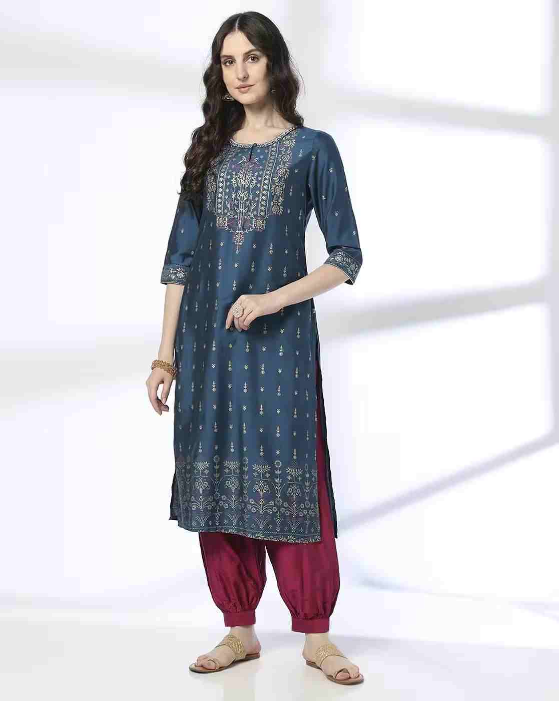 Women Floral Print Straight Kurta & Salwar Set