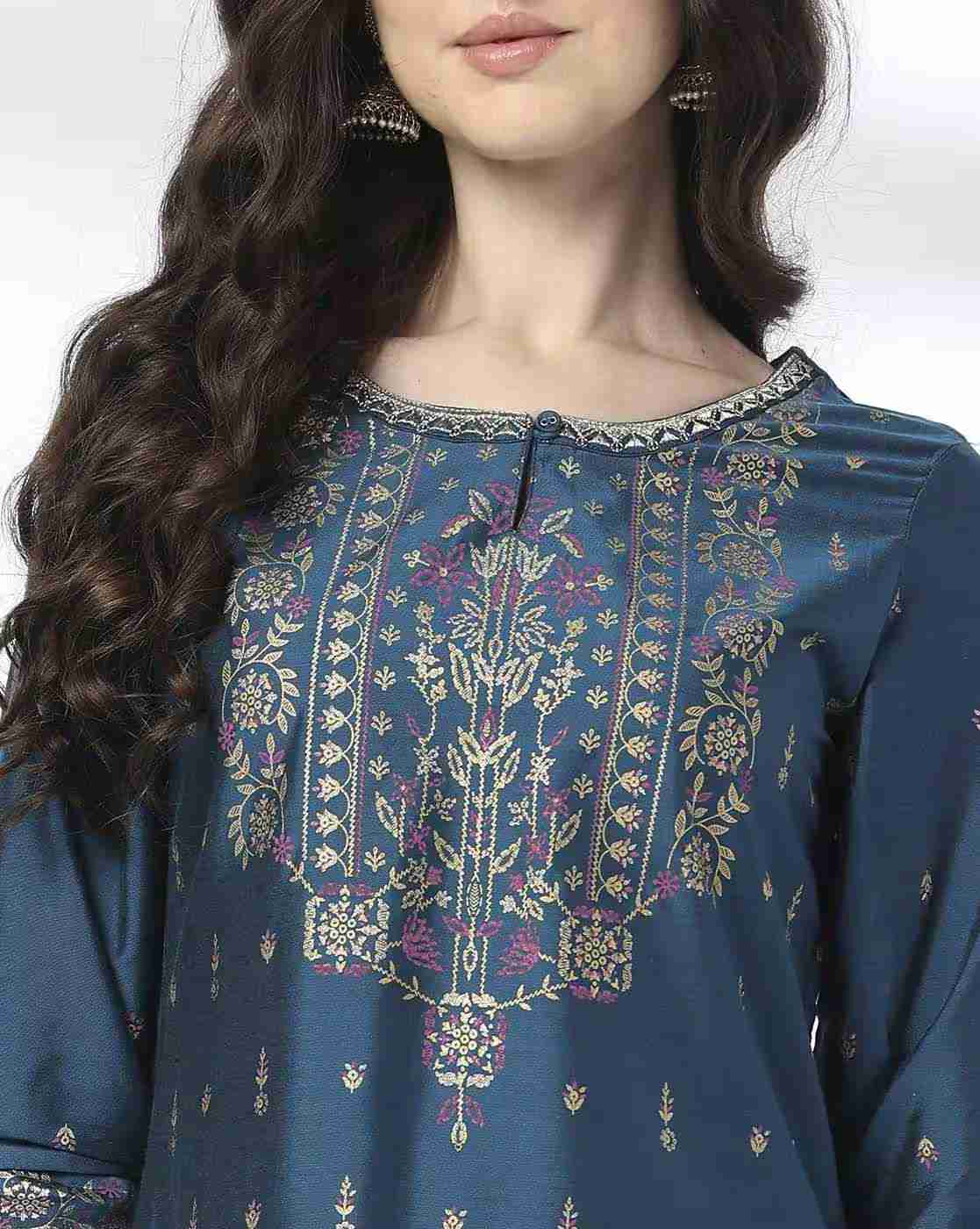 AVAASA SET | Women Floral Print Straight Kurta & Salwar Set|3