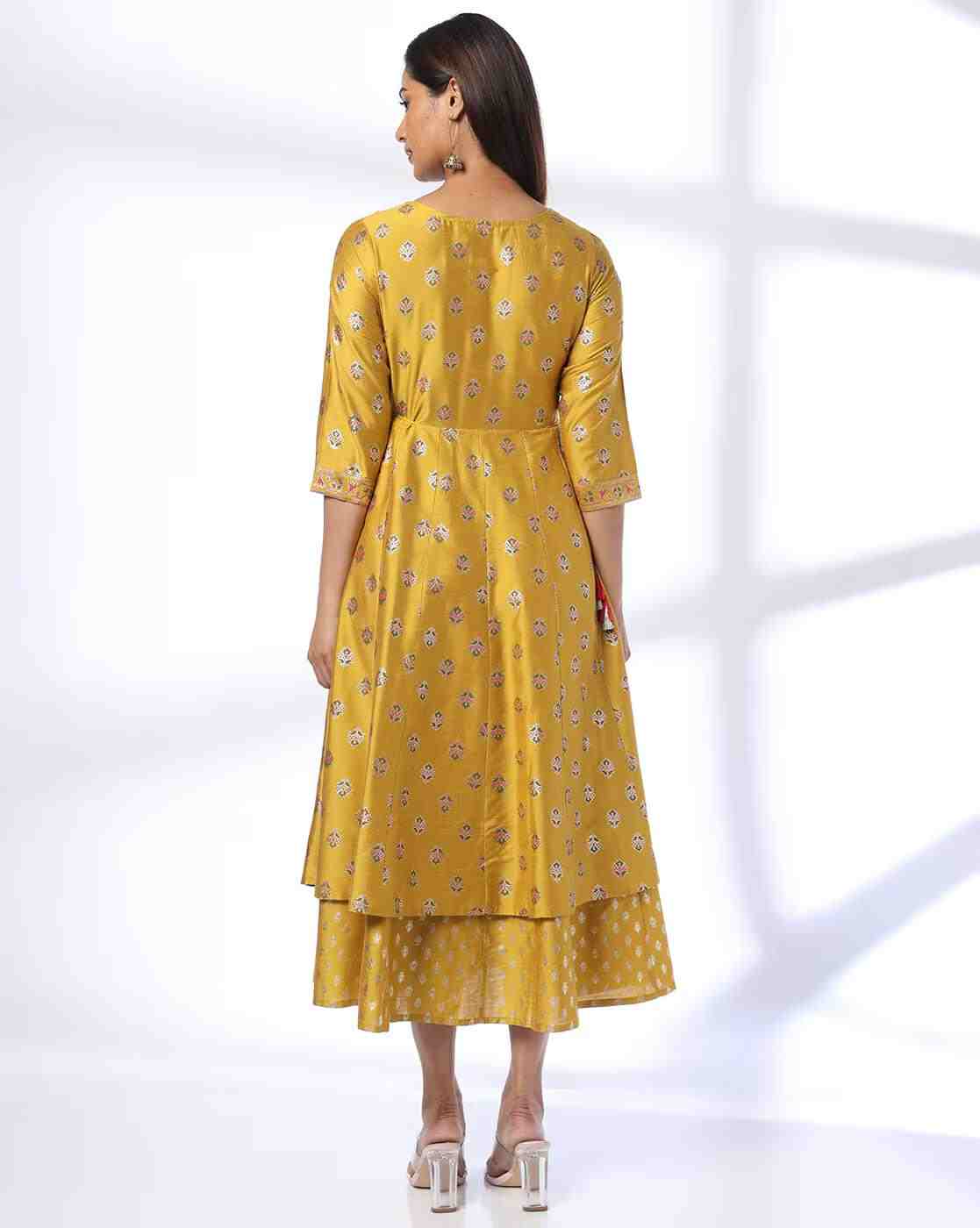 AVAASA SET | Women Floral Print A-Line Dress|2