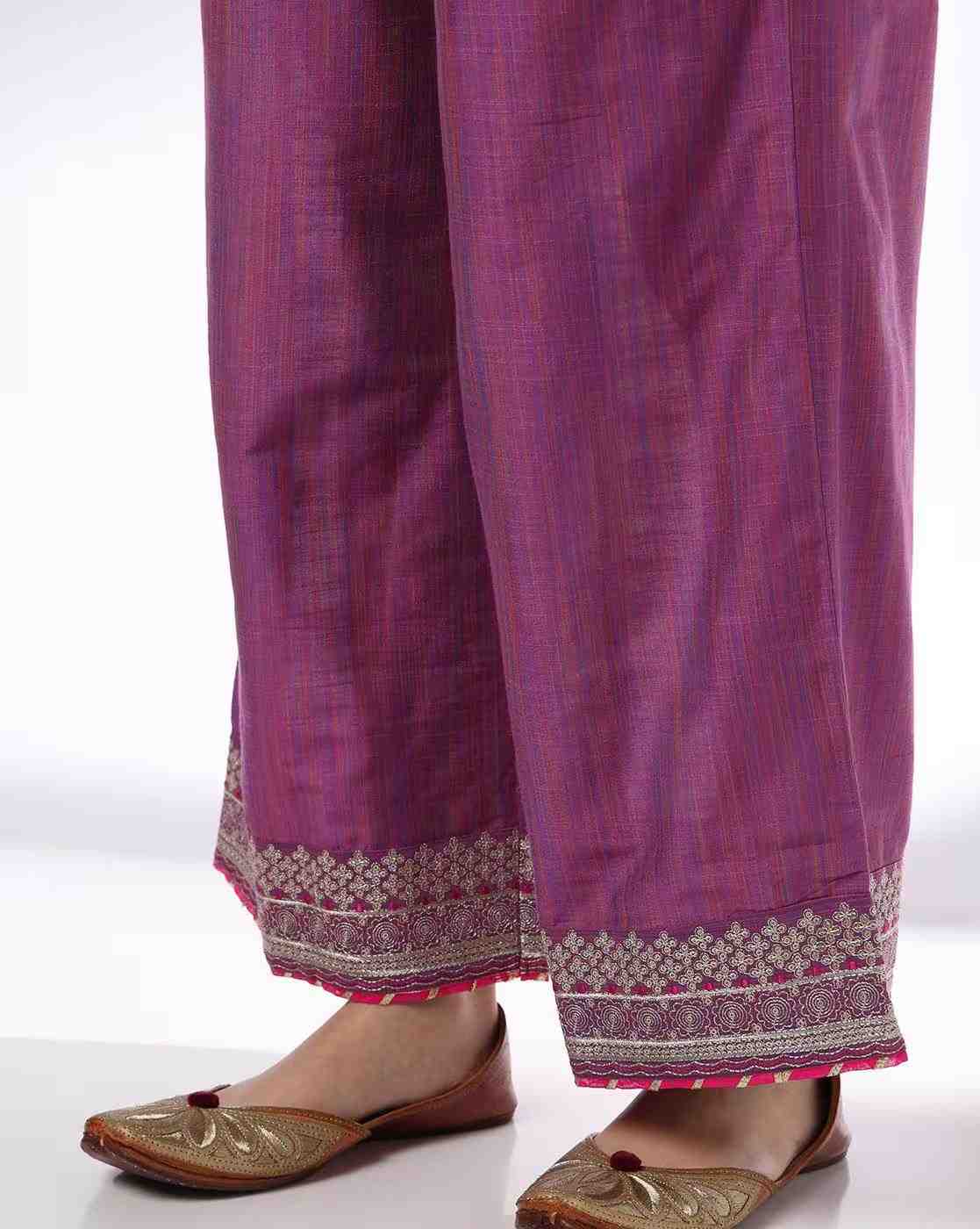 AVAASA SET | Women Embroidered Straight Kurta with Palazzos Set|3