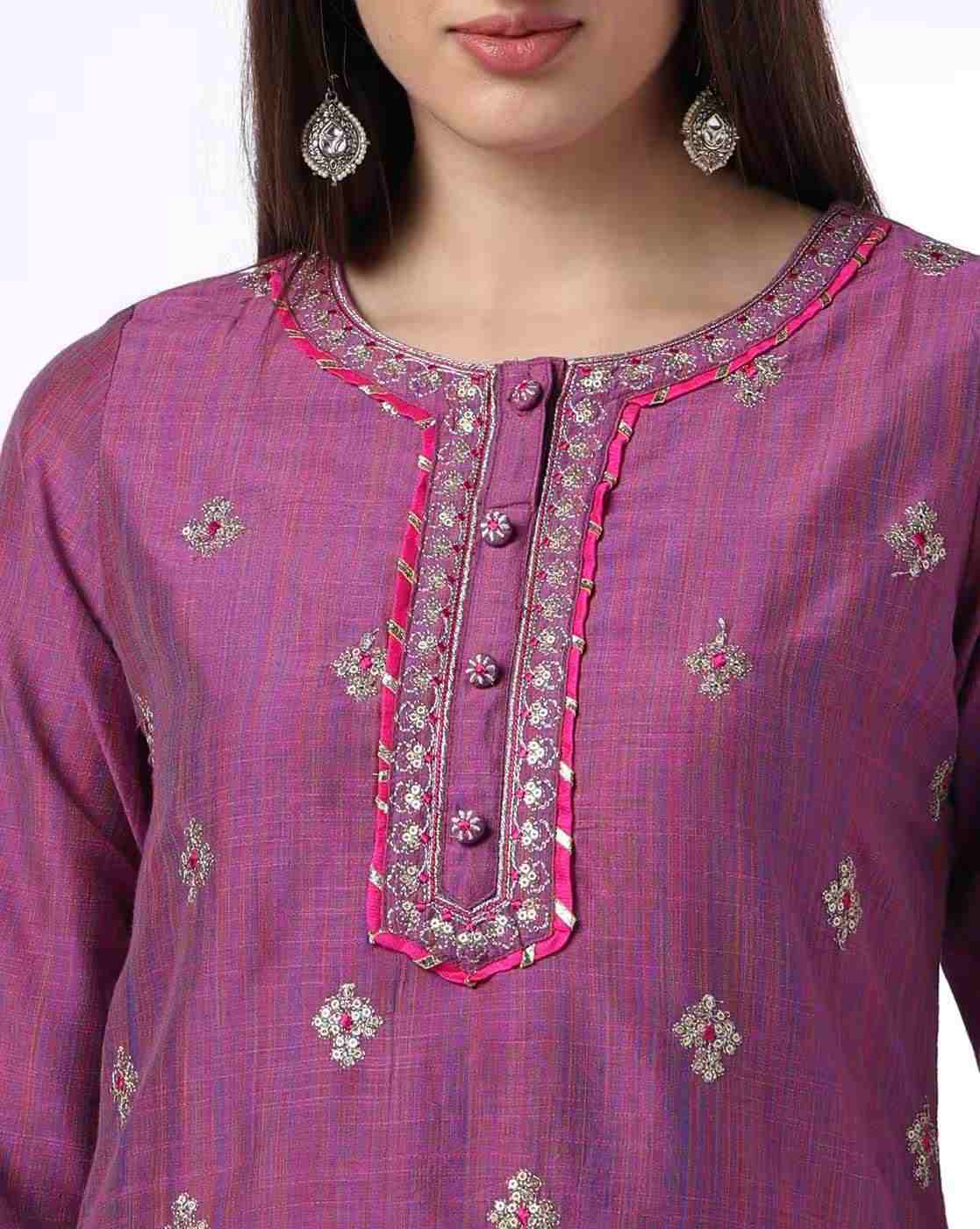AVAASA SET | Women Embroidered Straight Kurta with Palazzos Set|4
