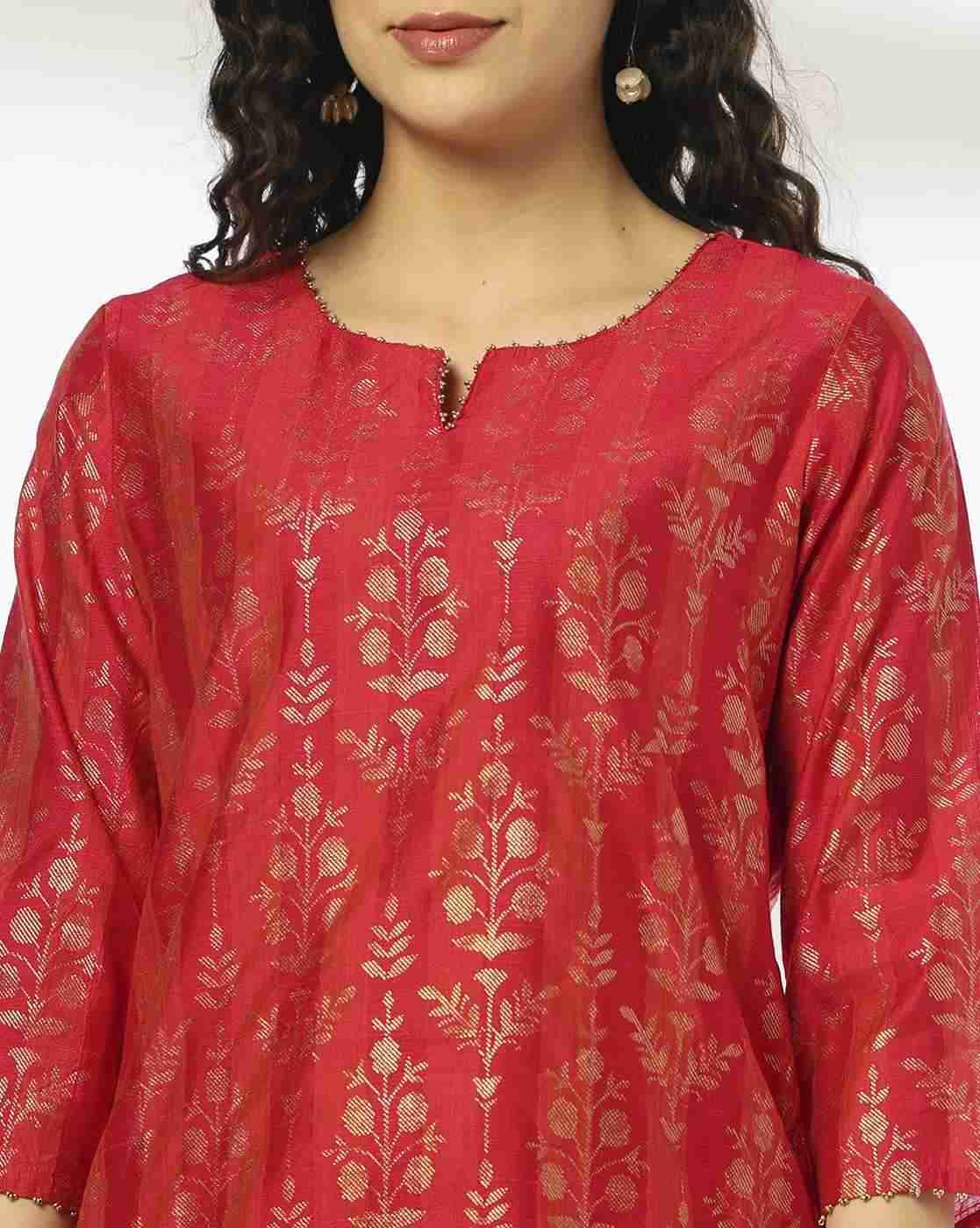 AVAASA SET | Women Foil Print Straight Kurta & Palazzos Set|4