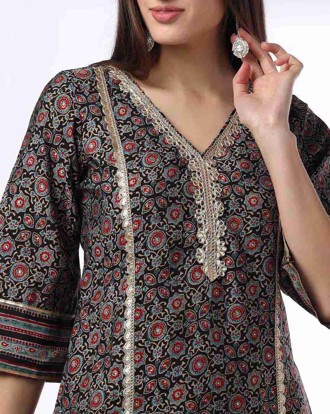 AVAASA SET | Women Printed Straight Kurta & Palazzos Set|3