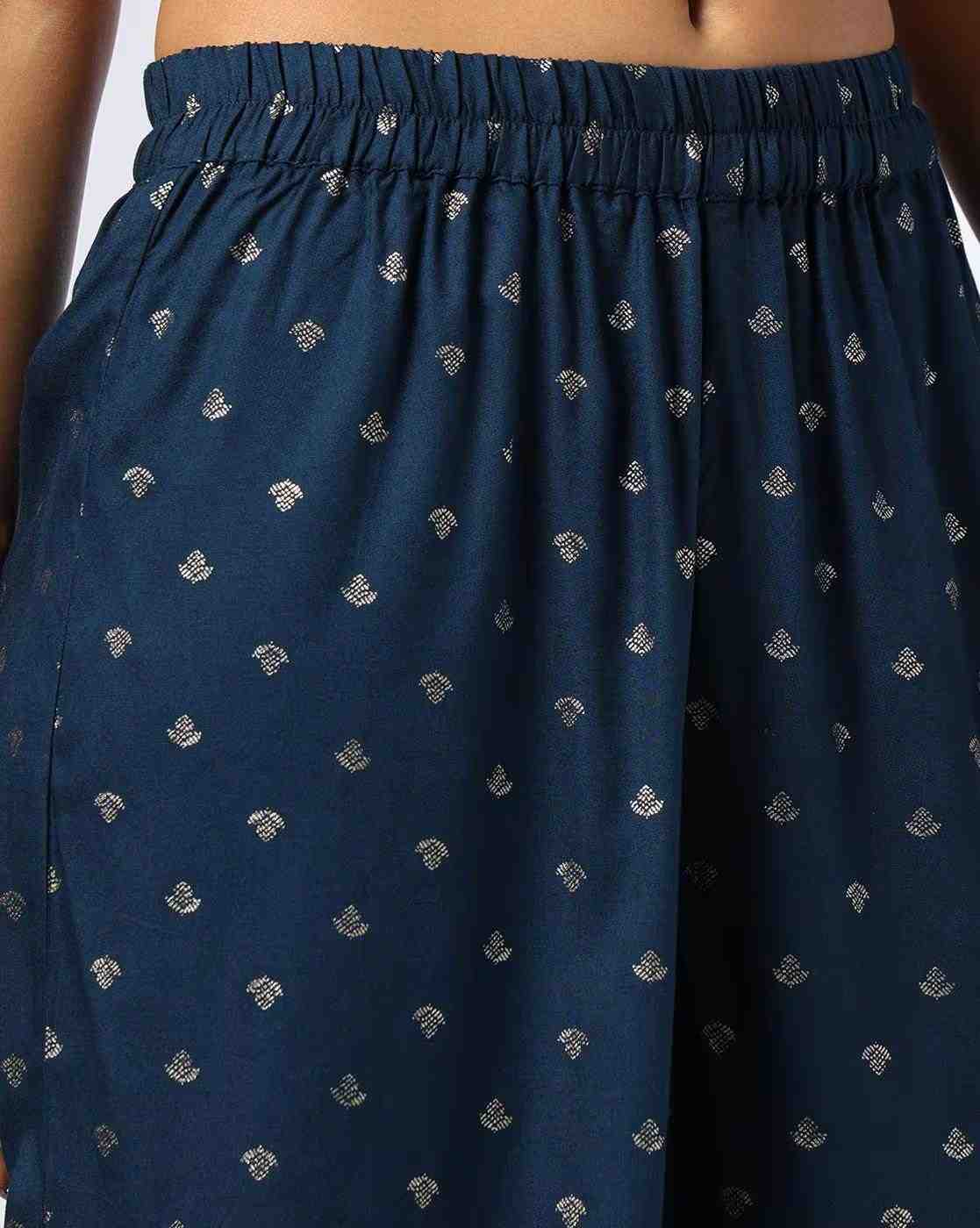 AVAASA SET | Women Printed Flared Kurta & Palazzos Set|5