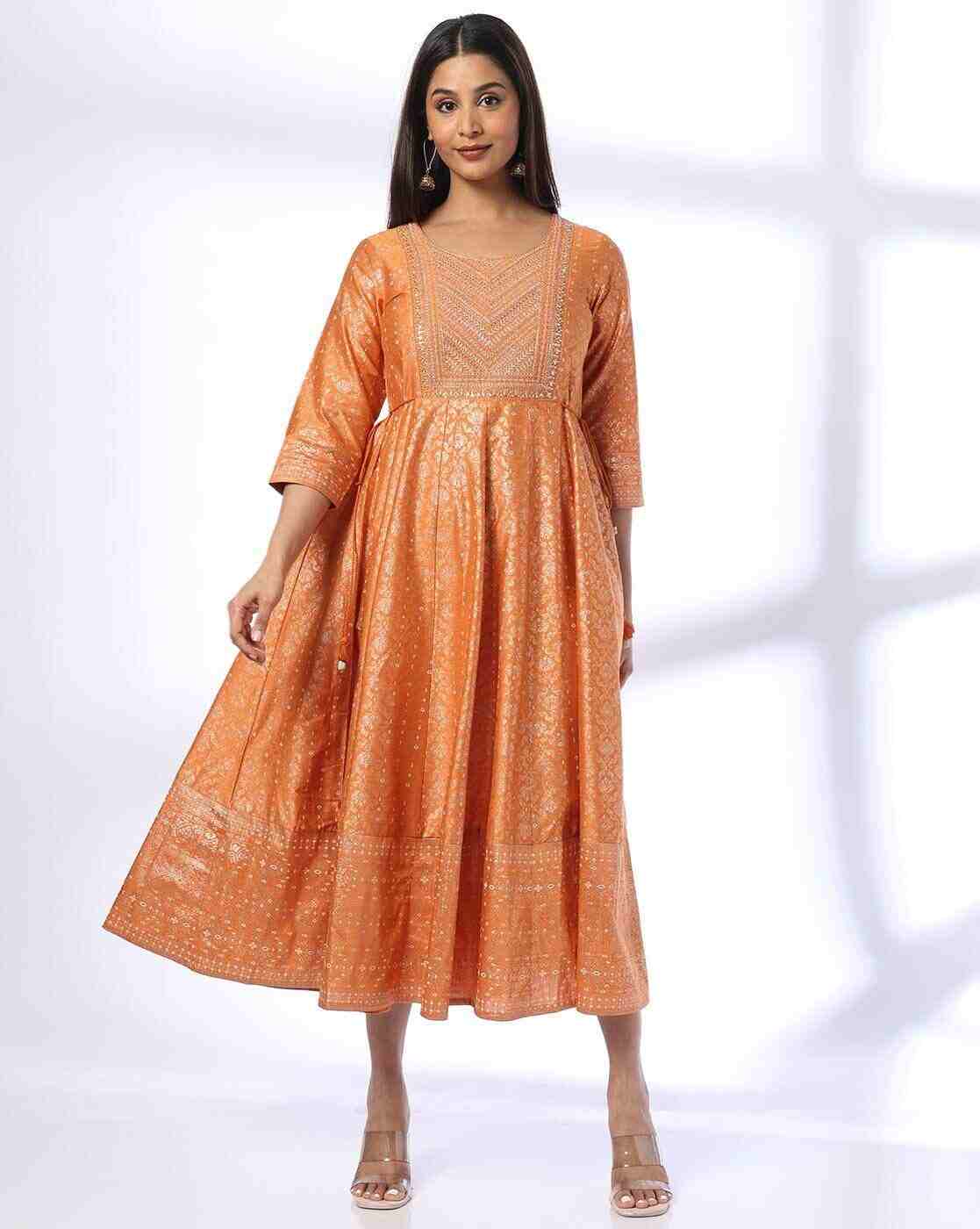 AVAASA SET | Women Printed Fit & Flare Dress|0