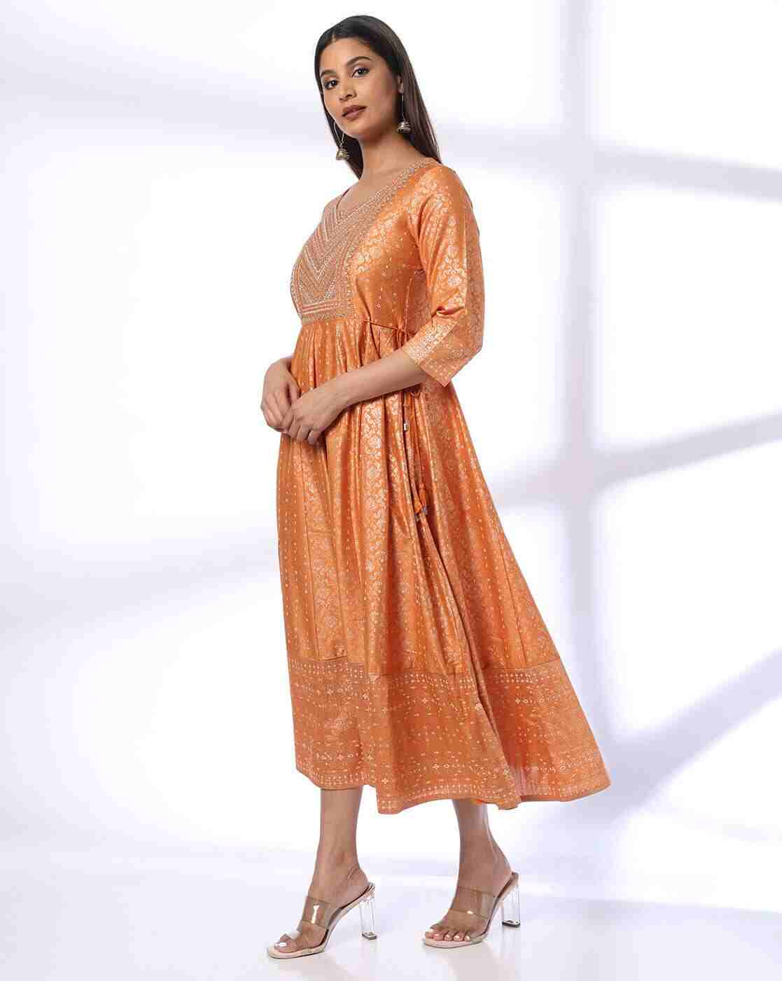 AVAASA SET | Women Printed Fit & Flare Dress|1