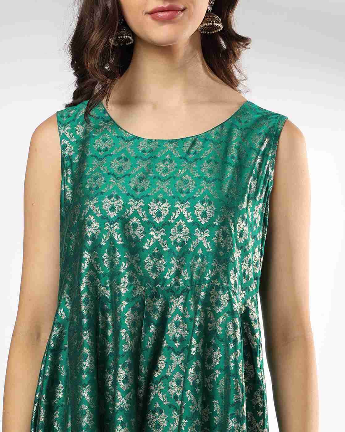 AVAASA SET | Women Floral Print Fit & Flare Dress with Jacket|4