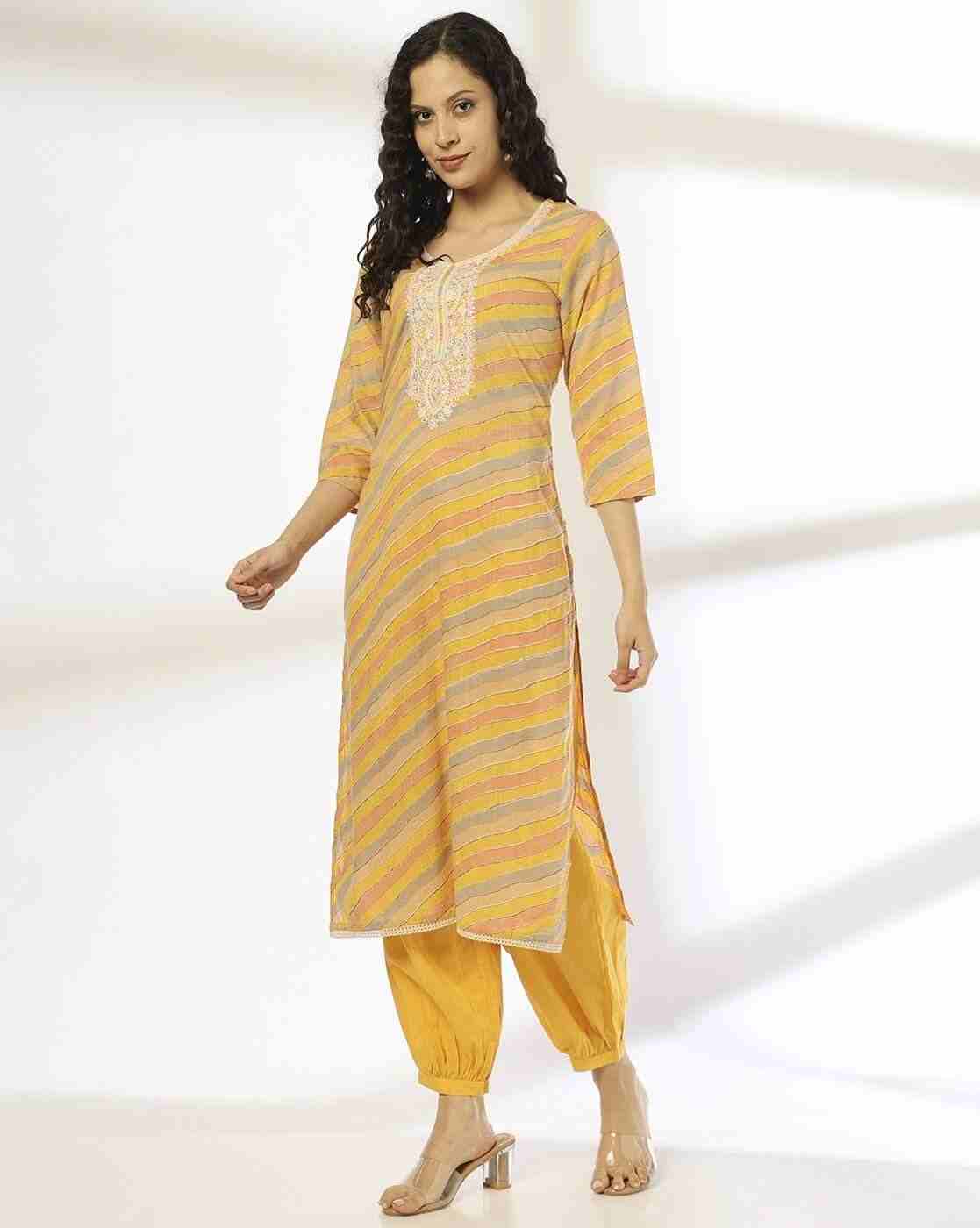 AVAASA SET | Women Printed Straight Kurta with Salwar|0