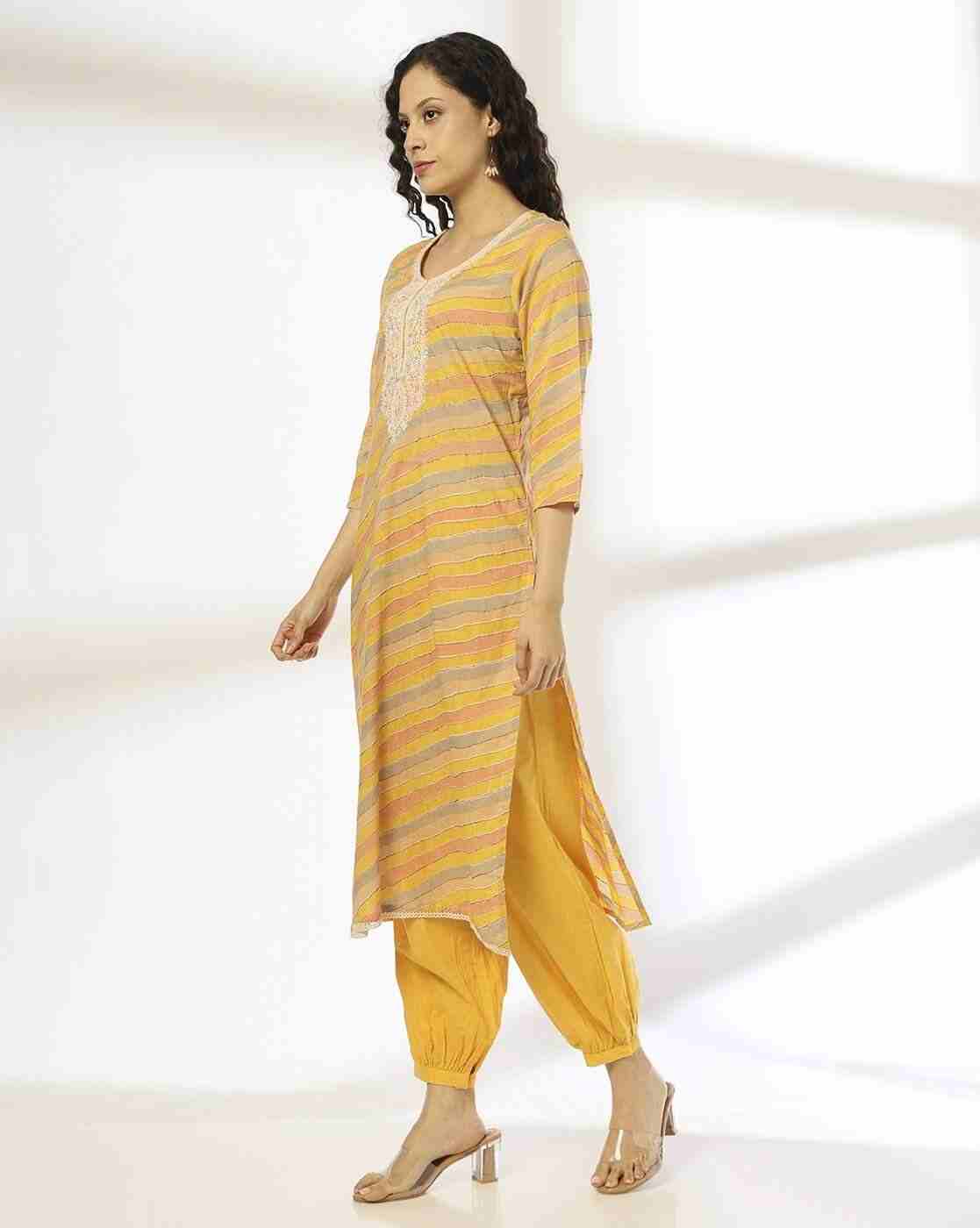 AVAASA SET | Women Printed Straight Kurta with Salwar|1