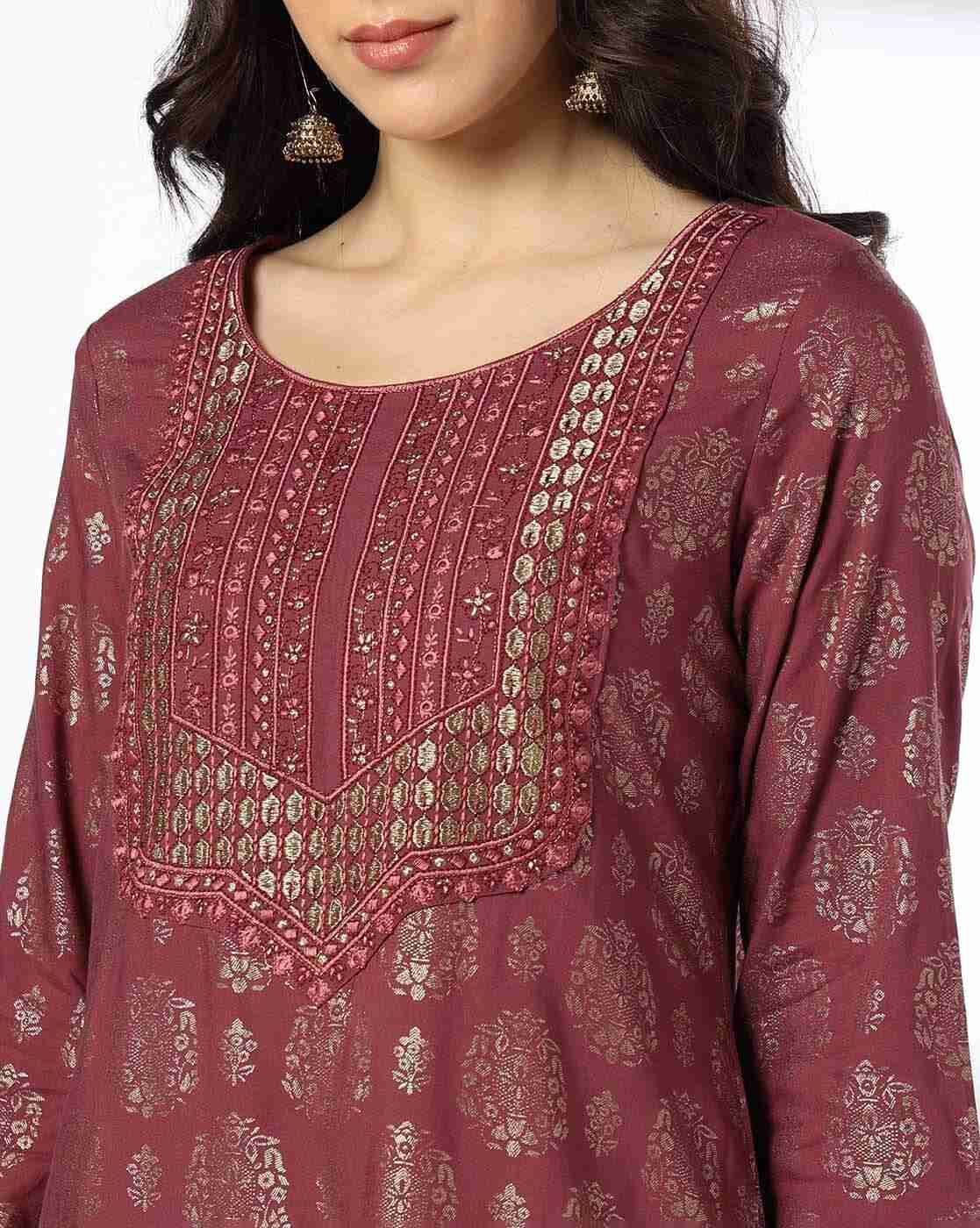 AVAASA SET | Women Floral Print Straight Kurta with Pants|3