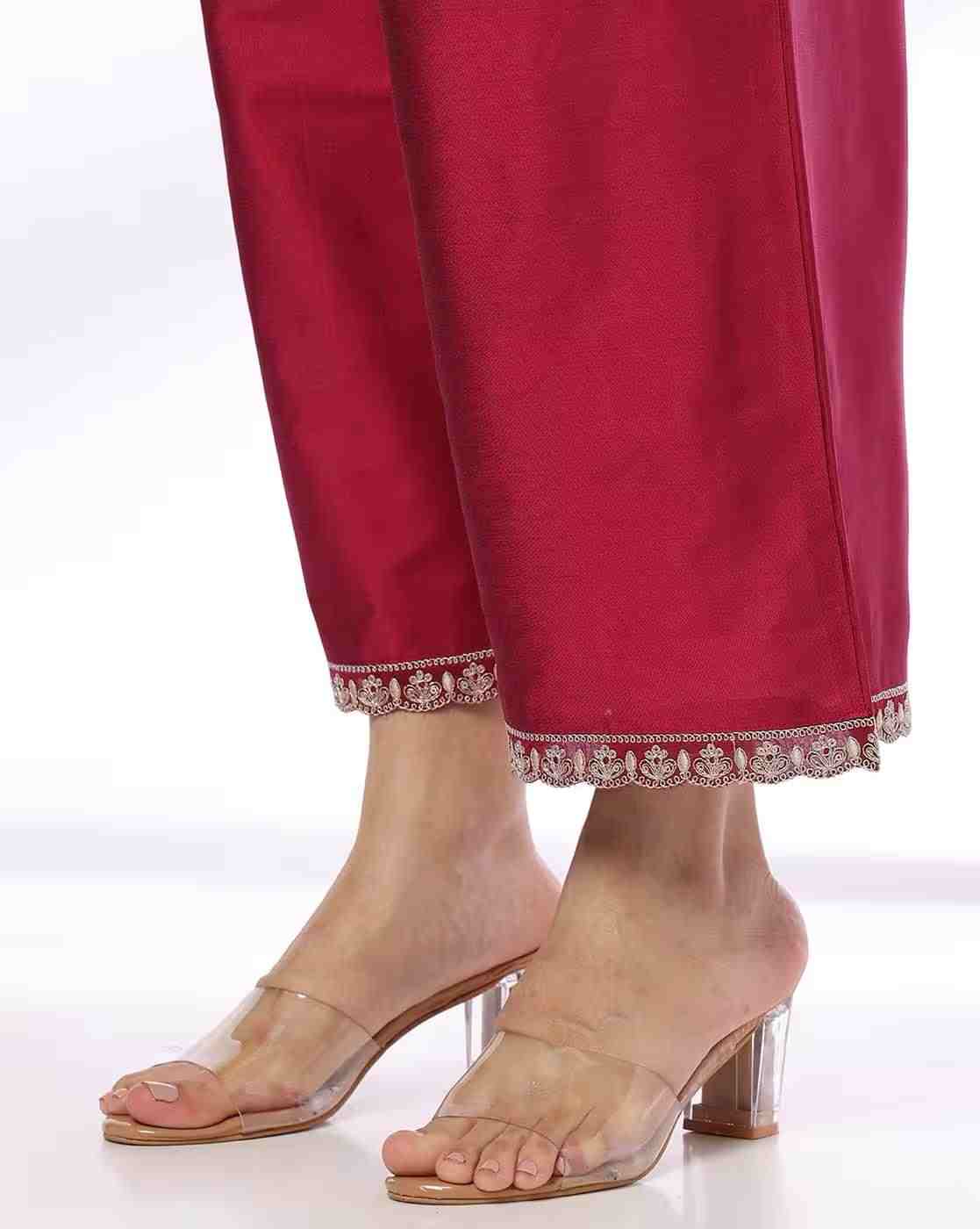 AVAASA SET | Women Embroidered A-Line Kurta with Palazzos|5