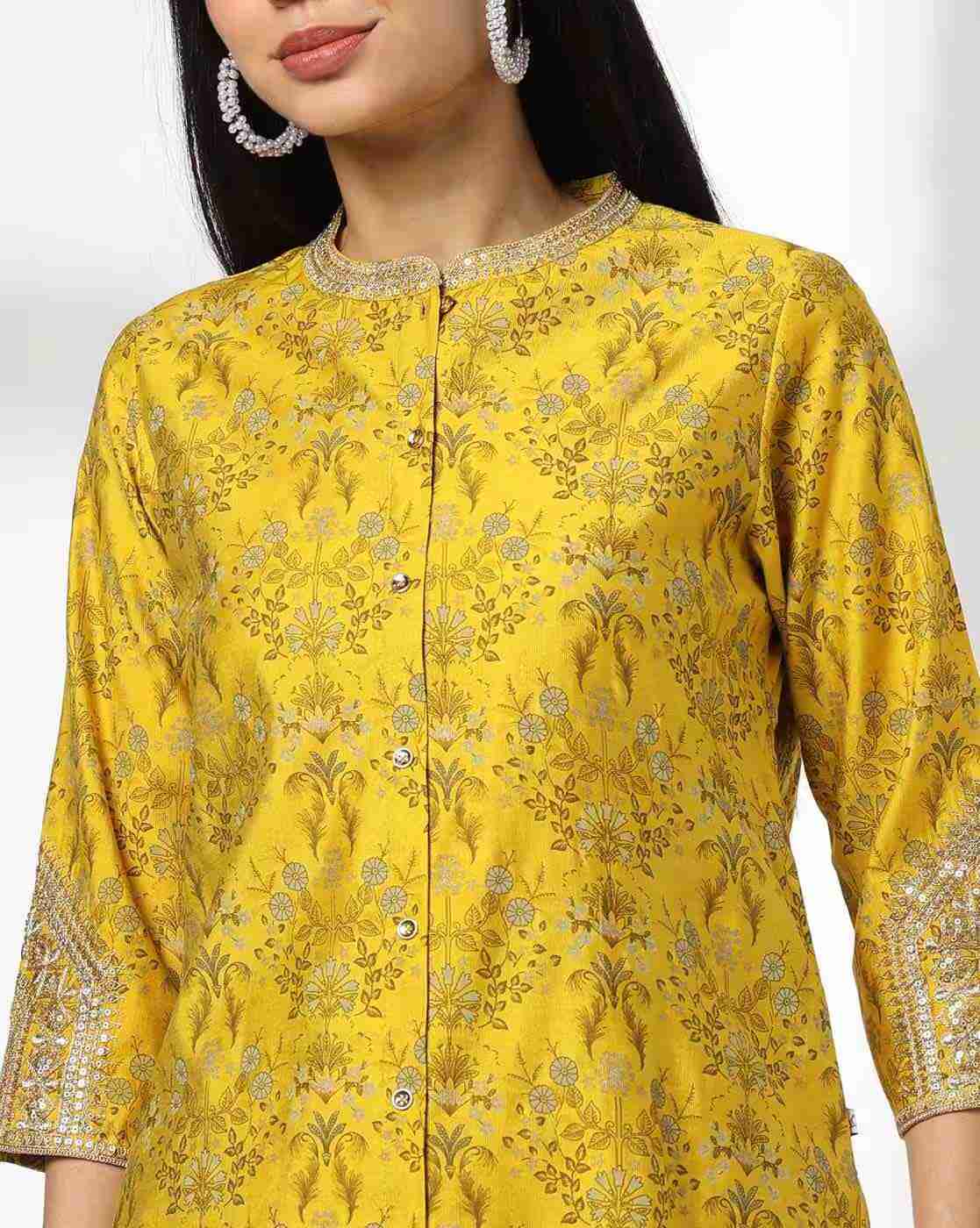 AVAASA SET | Women Printed Mandarin-Collar Kurta Set|3