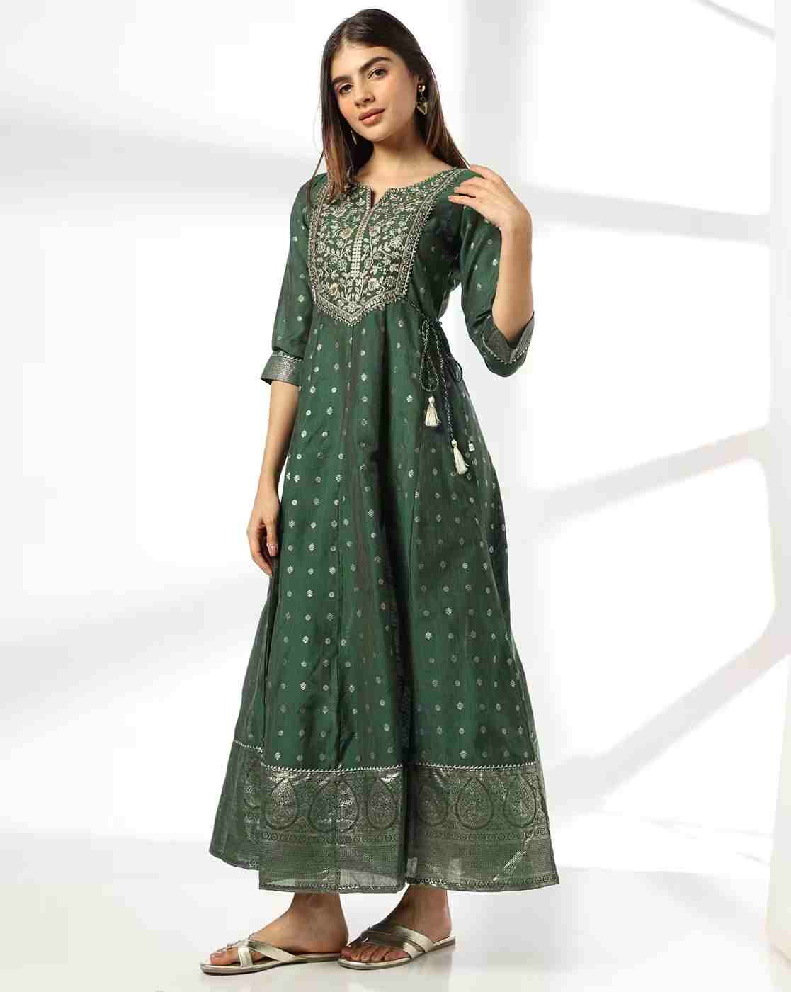 AVAASA SET | Women Embroidered Fit & Flare Dress|0