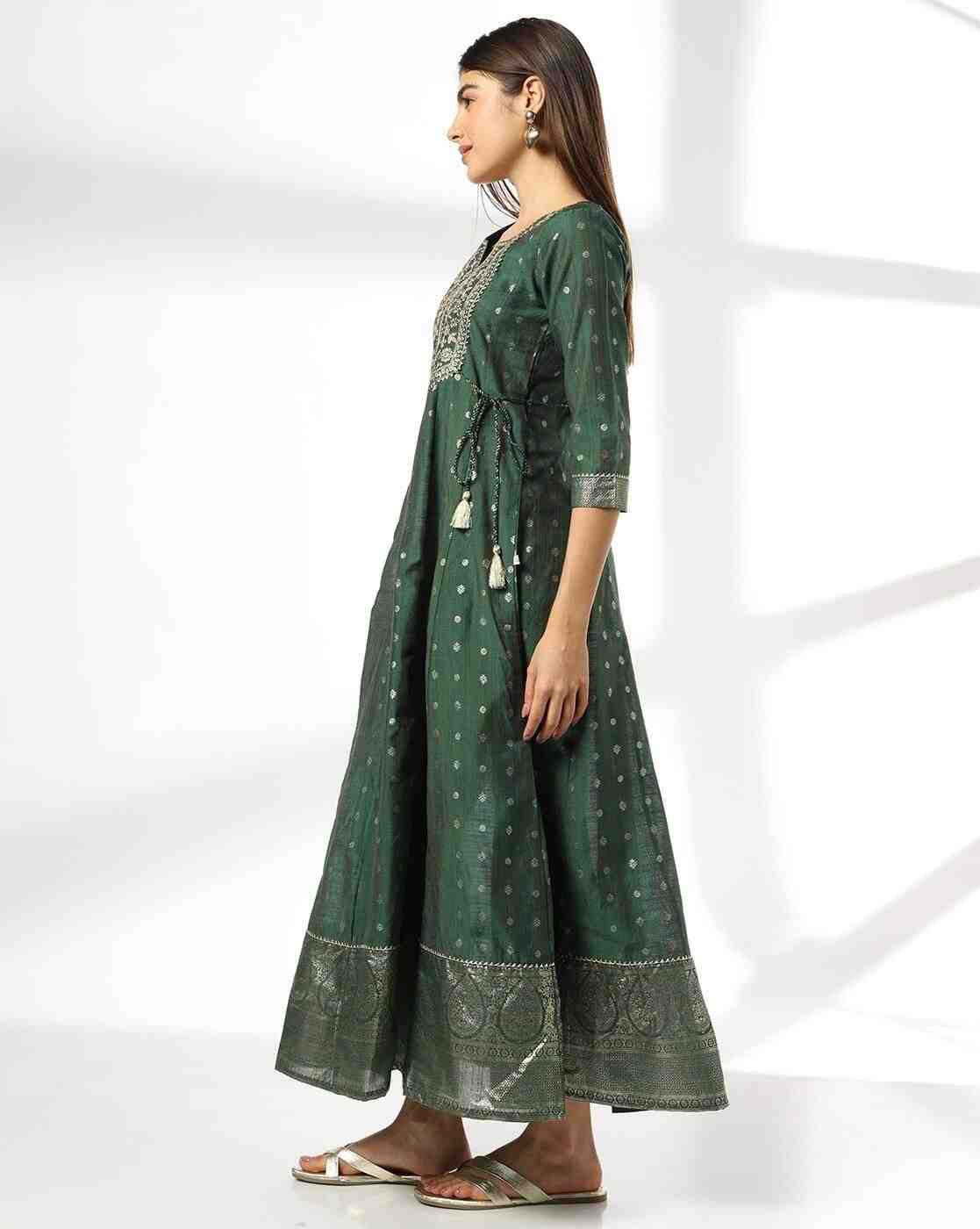 AVAASA SET | Women Embroidered Fit & Flare Dress|1