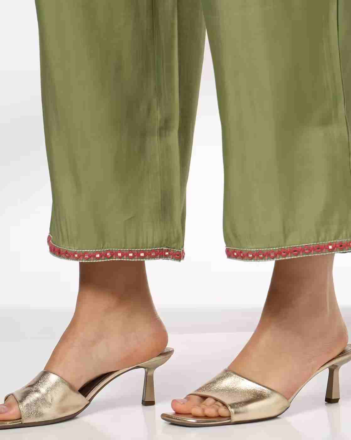 AVAASA SET | Women Leheriya Print A-Line Kurta with Pants|5