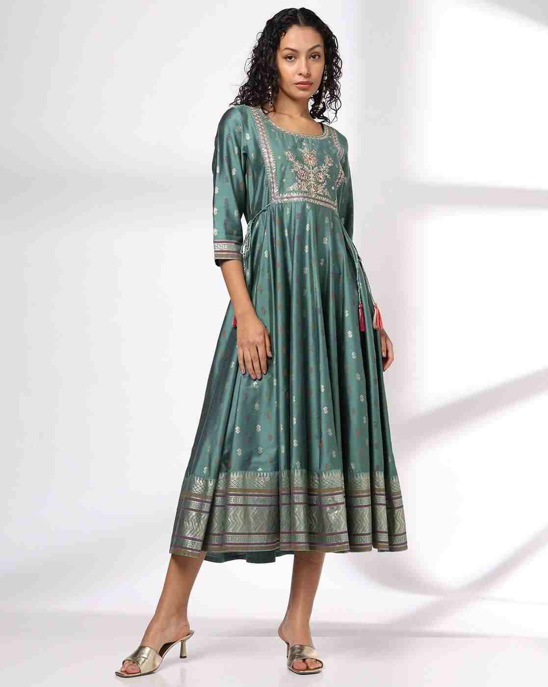 AVAASA SET | Women Embroidered Fit & Flare Dress|0