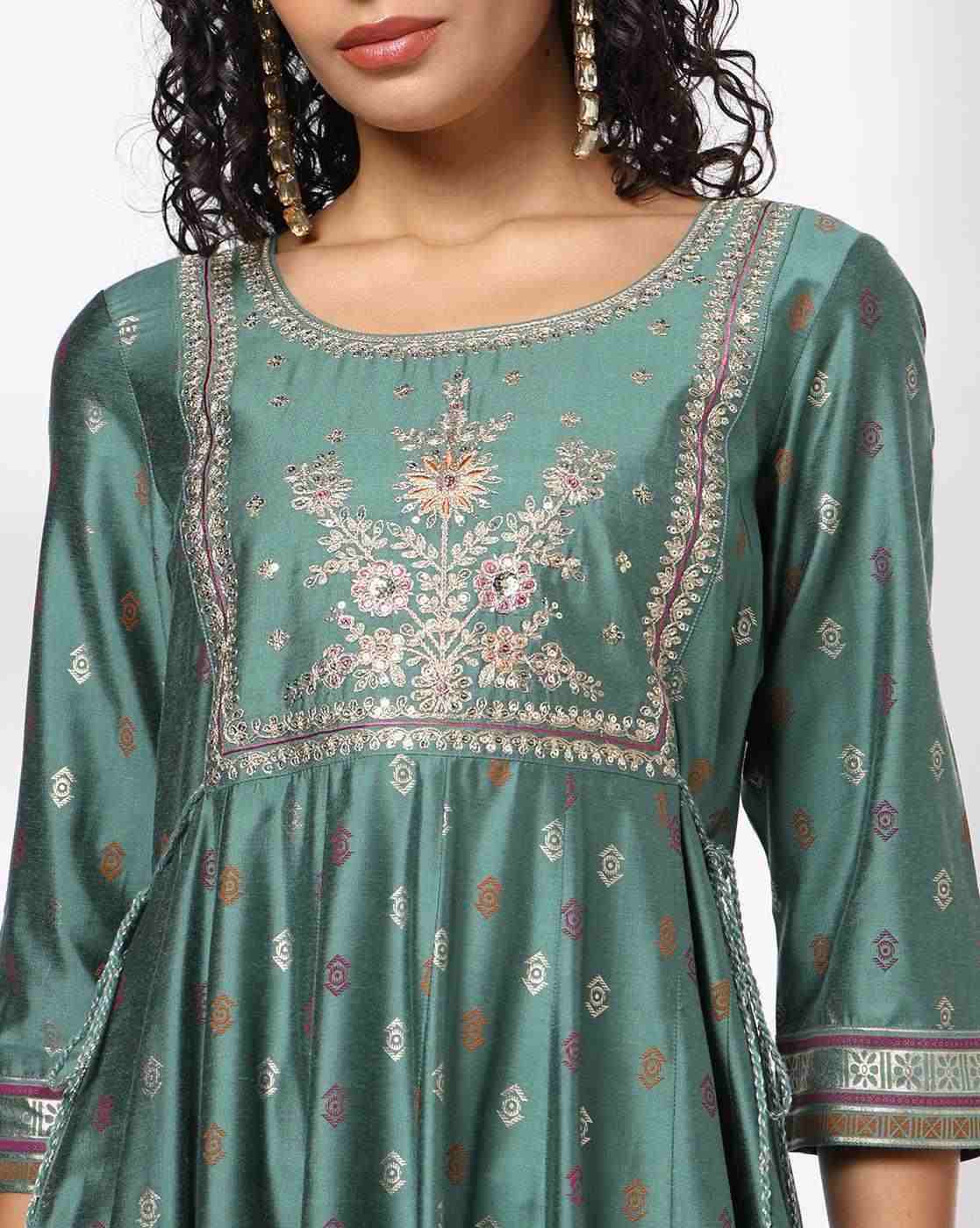 AVAASA SET | Women Embroidered Fit & Flare Dress|3