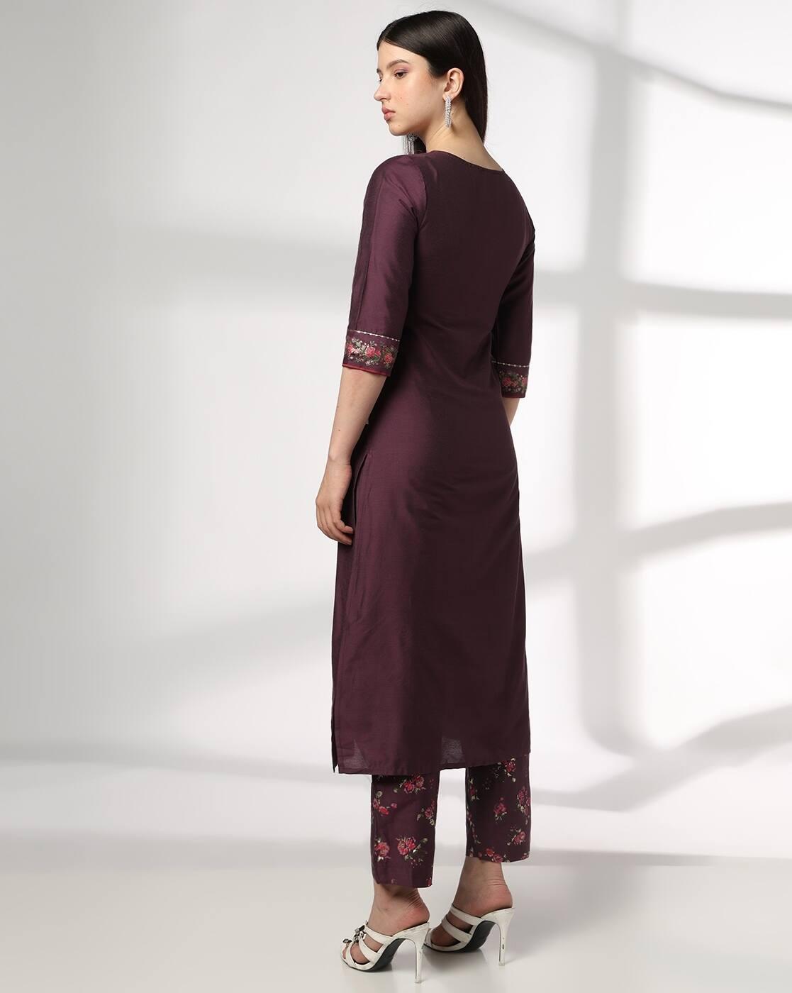 AVAASA SET | Women Floral Print Straight Kurta & Pants Set|2