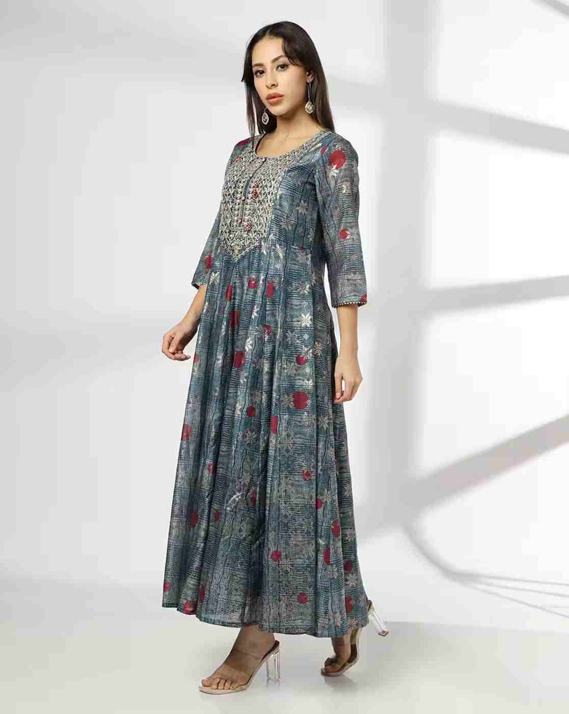 AVAASA SET | Women Printed Maxi Dress|1