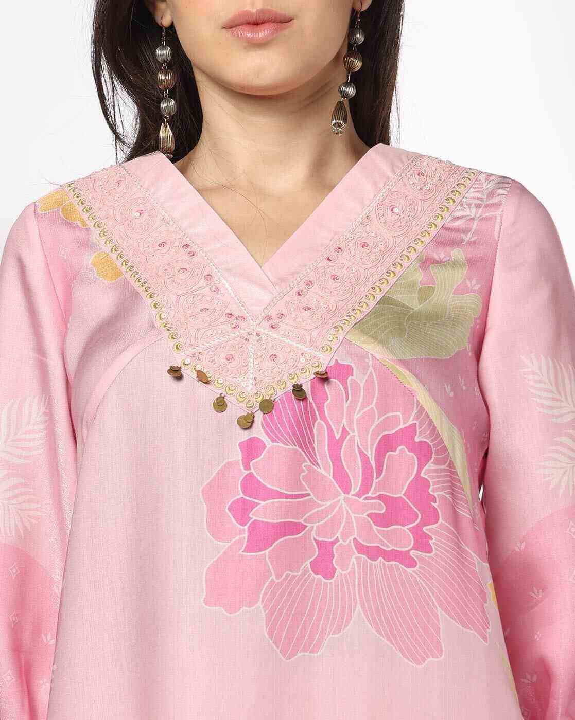 AVAASA SET | Women Floral Print Straight Kurta with Pants|3