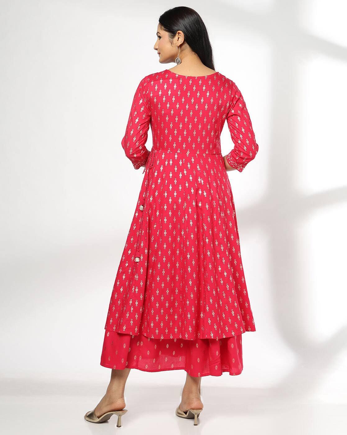 AVAASA SET | Women Printed Layered Dress|2