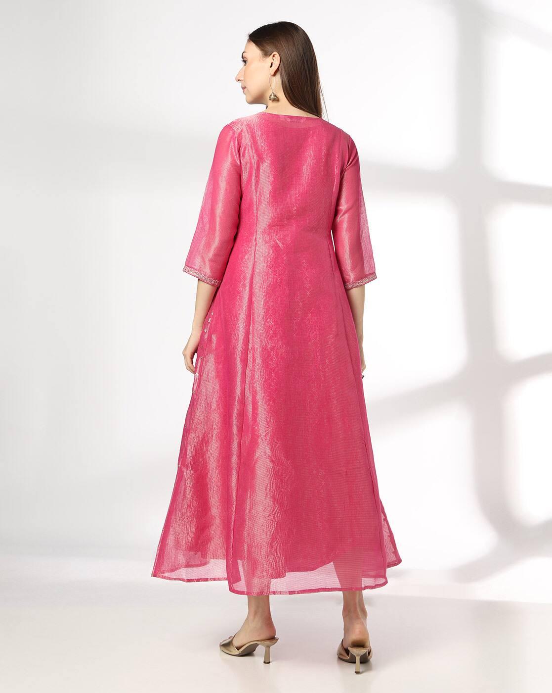 AVAASA SET | Women Embroidered A-Line Dress|2