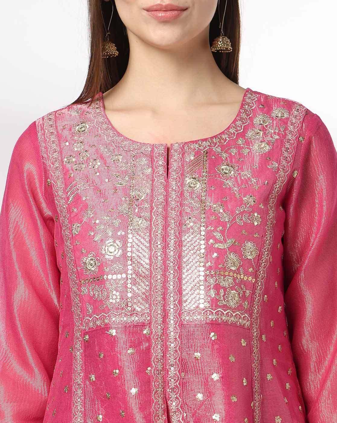 AVAASA SET | Women Embroidered A-Line Dress|4