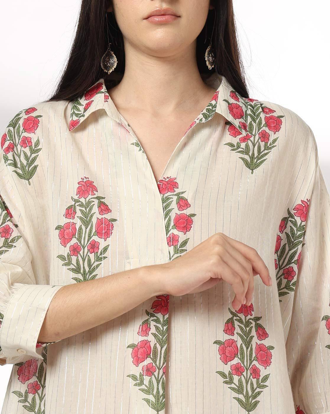 AVAASA SET | Women Floral Print Straight Kurta & Palazzos Set|3