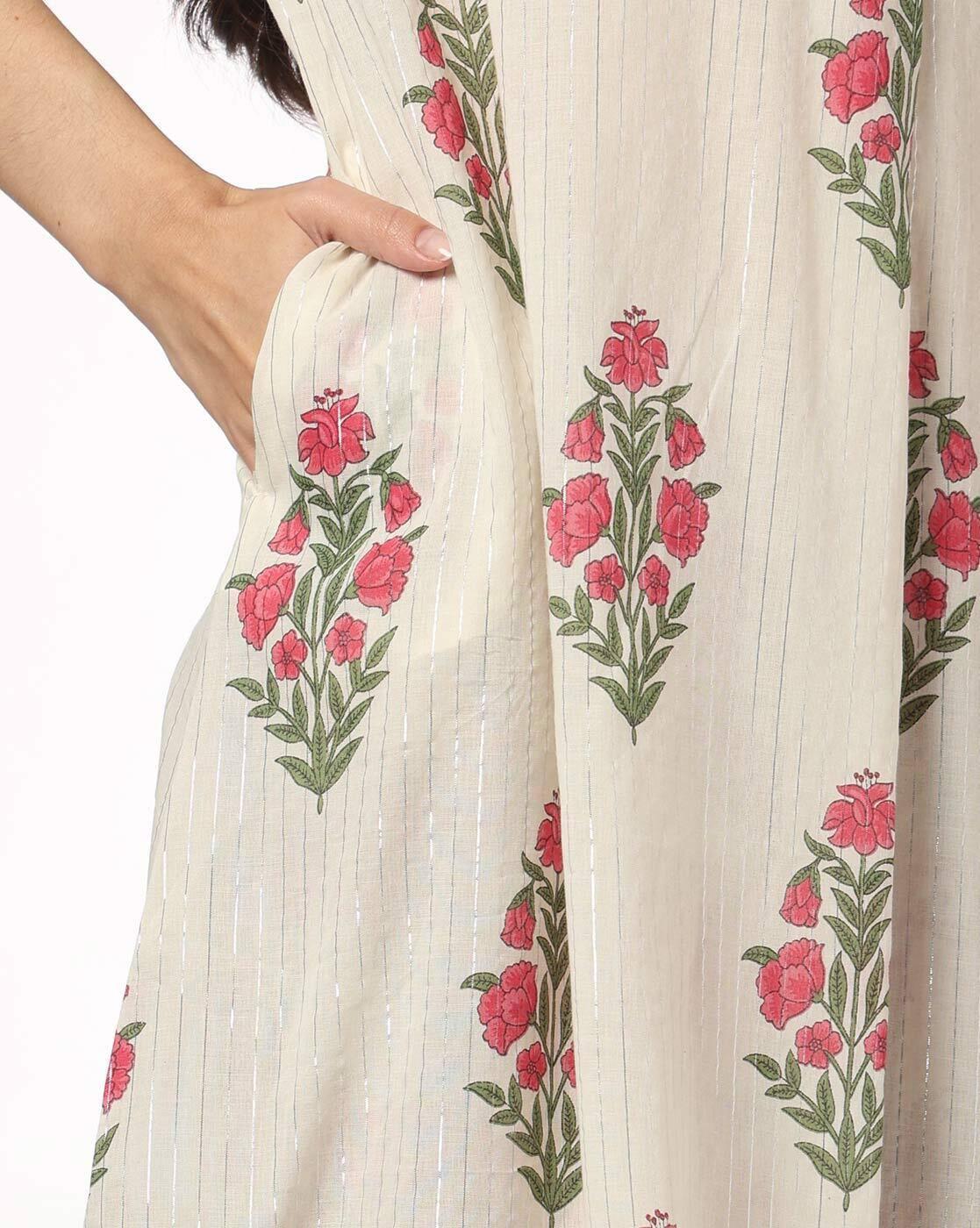 AVAASA SET | Women Floral Print Straight Kurta & Palazzos Set|4