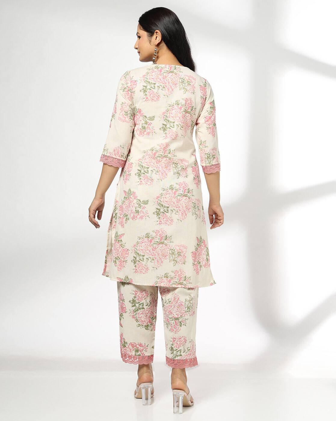 AVAASA SET | Women Floral Print Straight Kurta Set|2