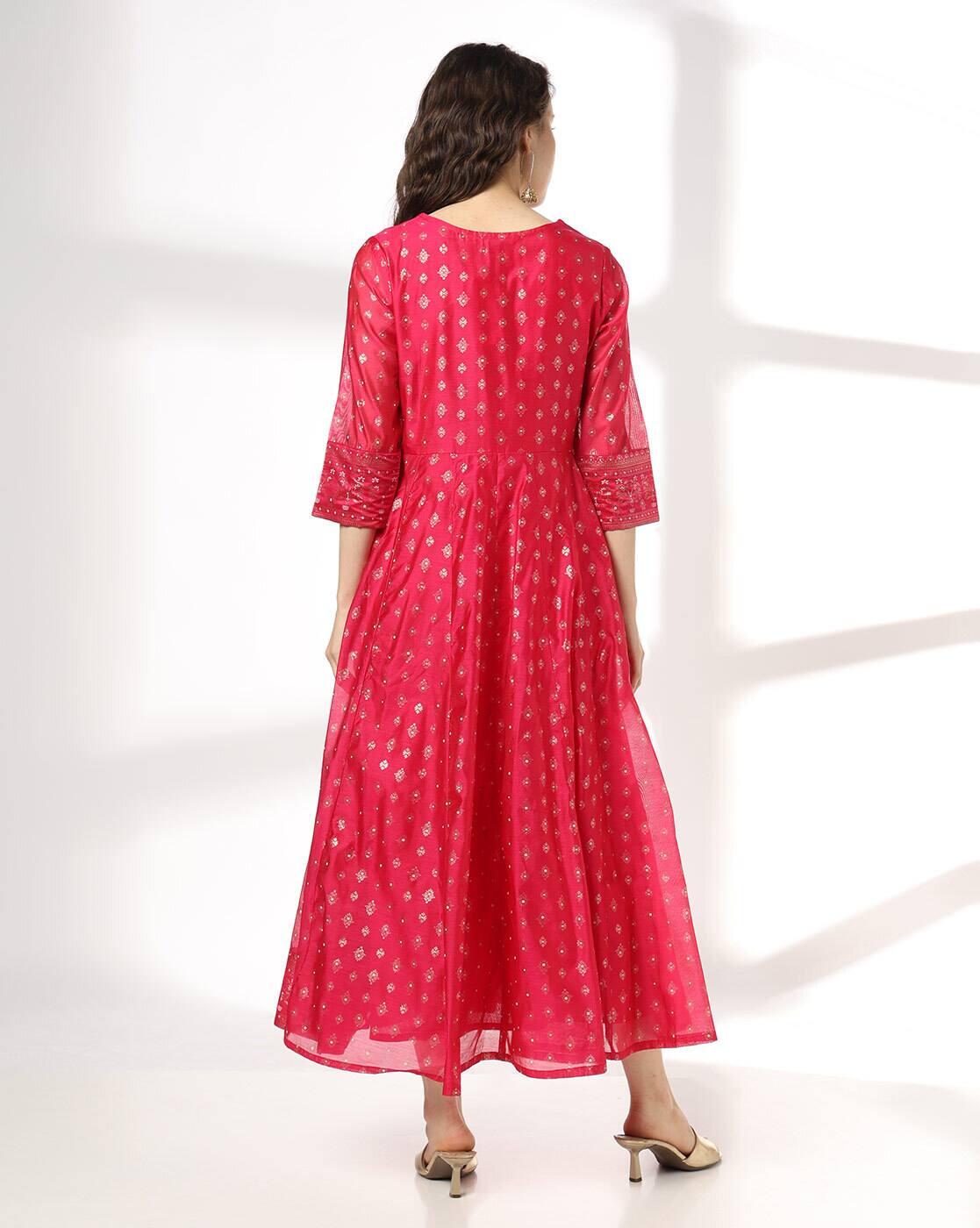 AVAASA SET | Women Embroidered A-Line Dress|2
