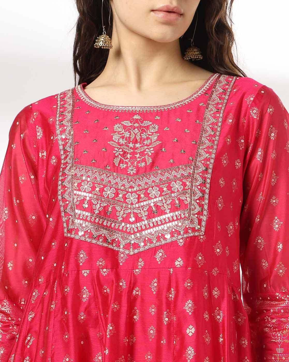 AVAASA SET | Women Embroidered A-Line Dress|3