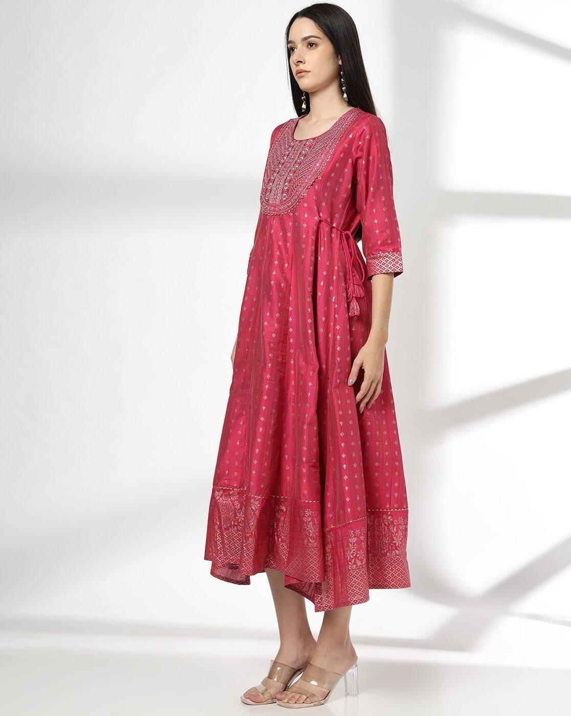 AVAASA SET | Women Embroidered Flared Dress|1