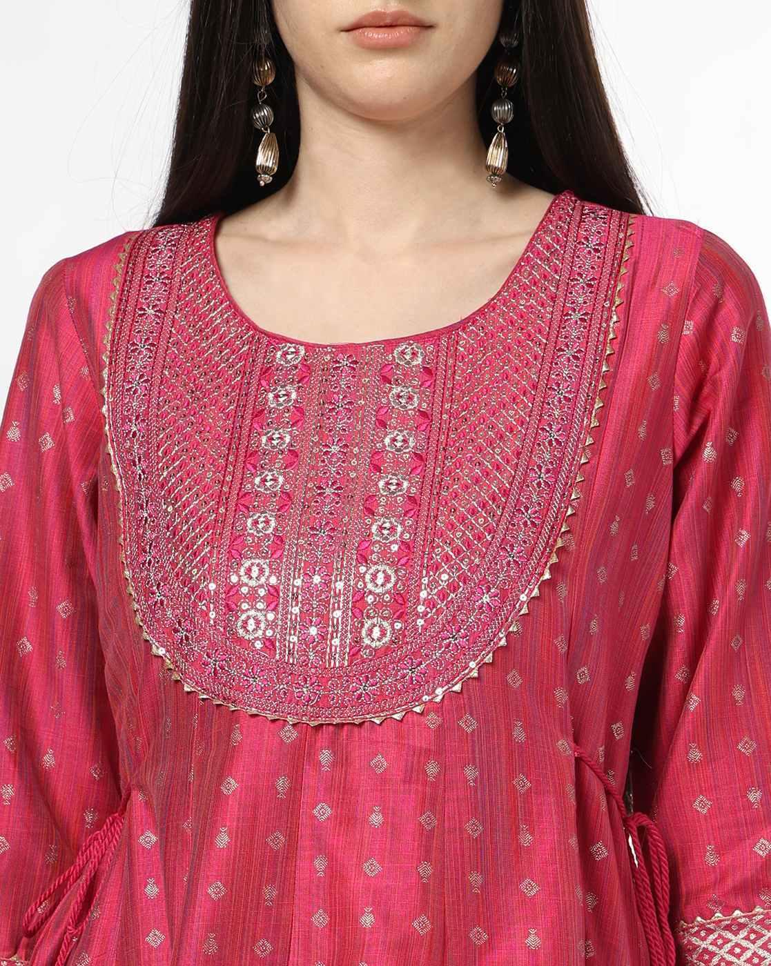 AVAASA SET | Women Embroidered Flared Dress|3