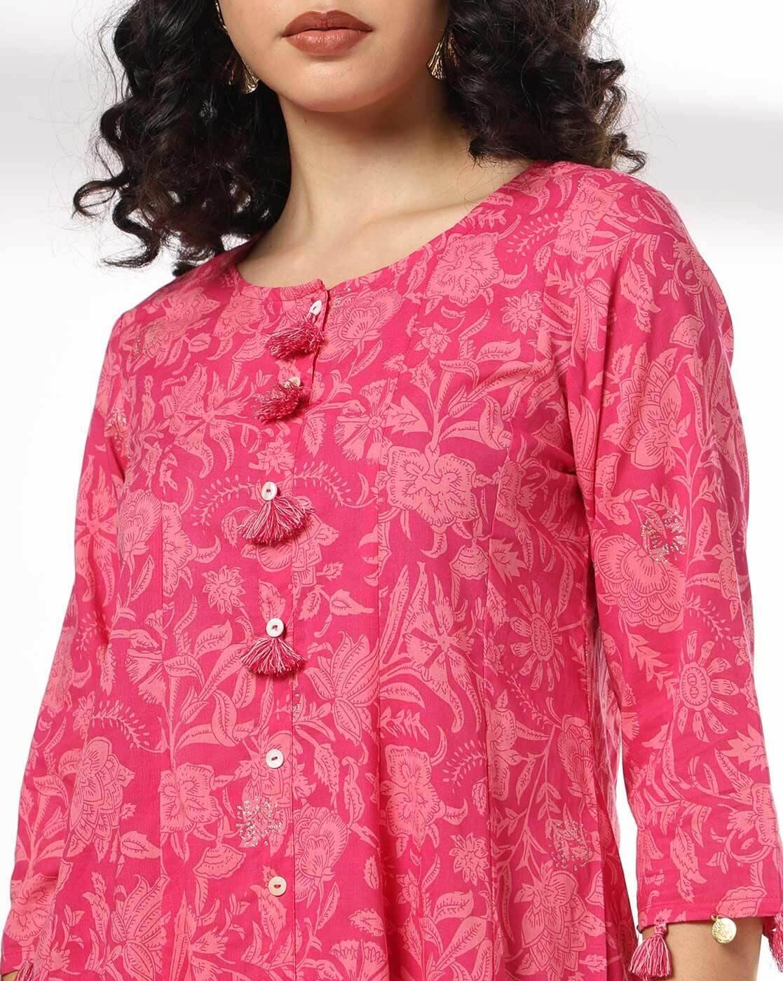 AVAASA SET | Women Floral Print A-Line Kurta with Palazzos|3