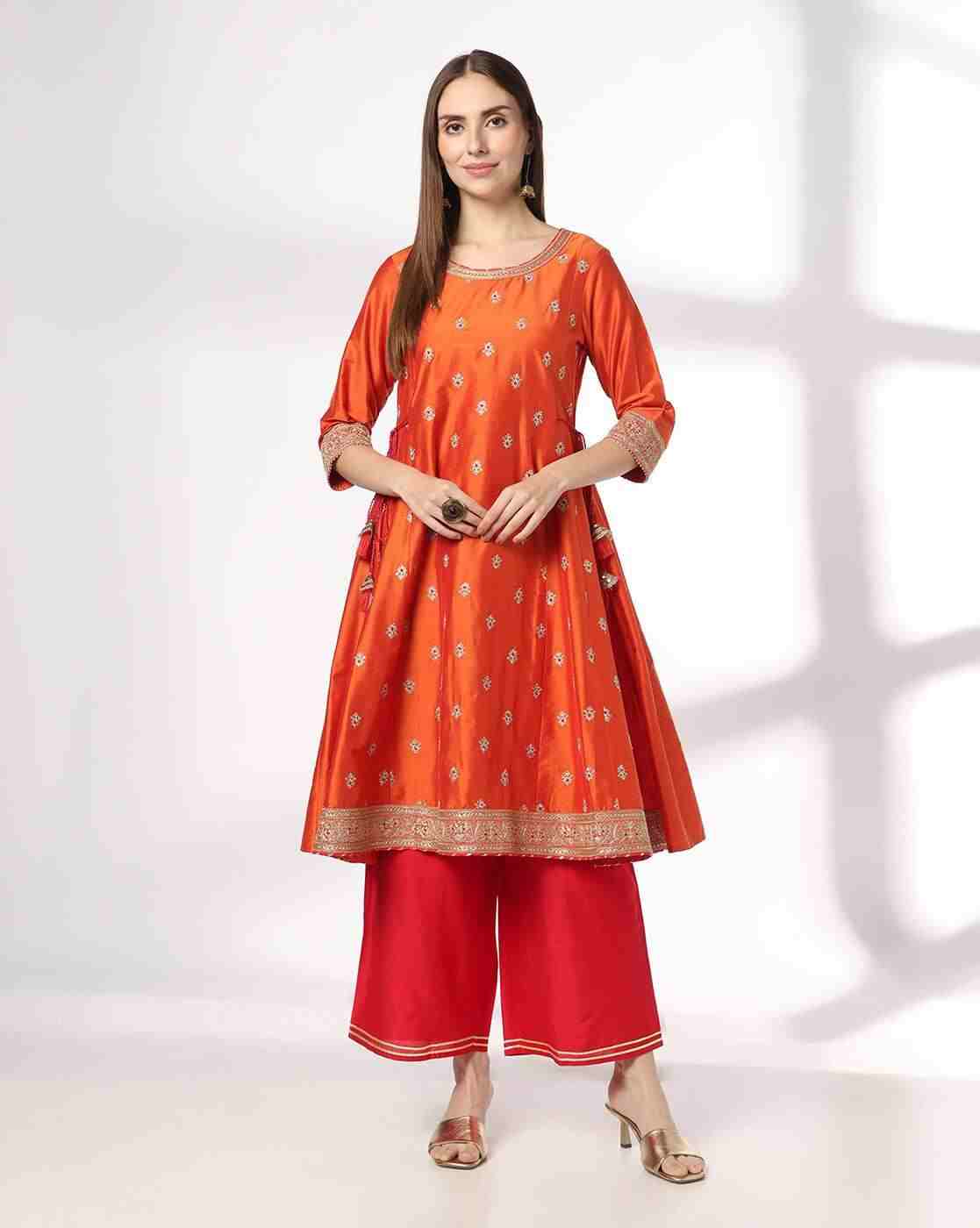 AVAASA SET | Women Embellished A-Line Kurta with Palazzos & Dupatta|3