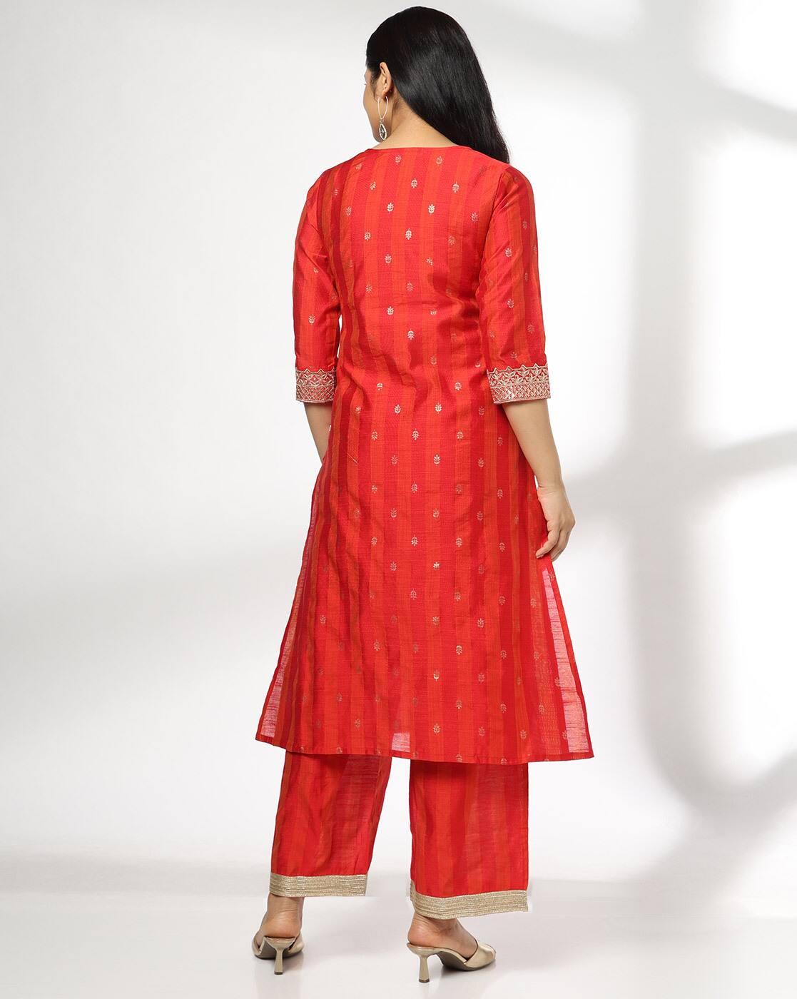 AVAASA SET | Women Embroidered Straight Kurta Suit Set|2