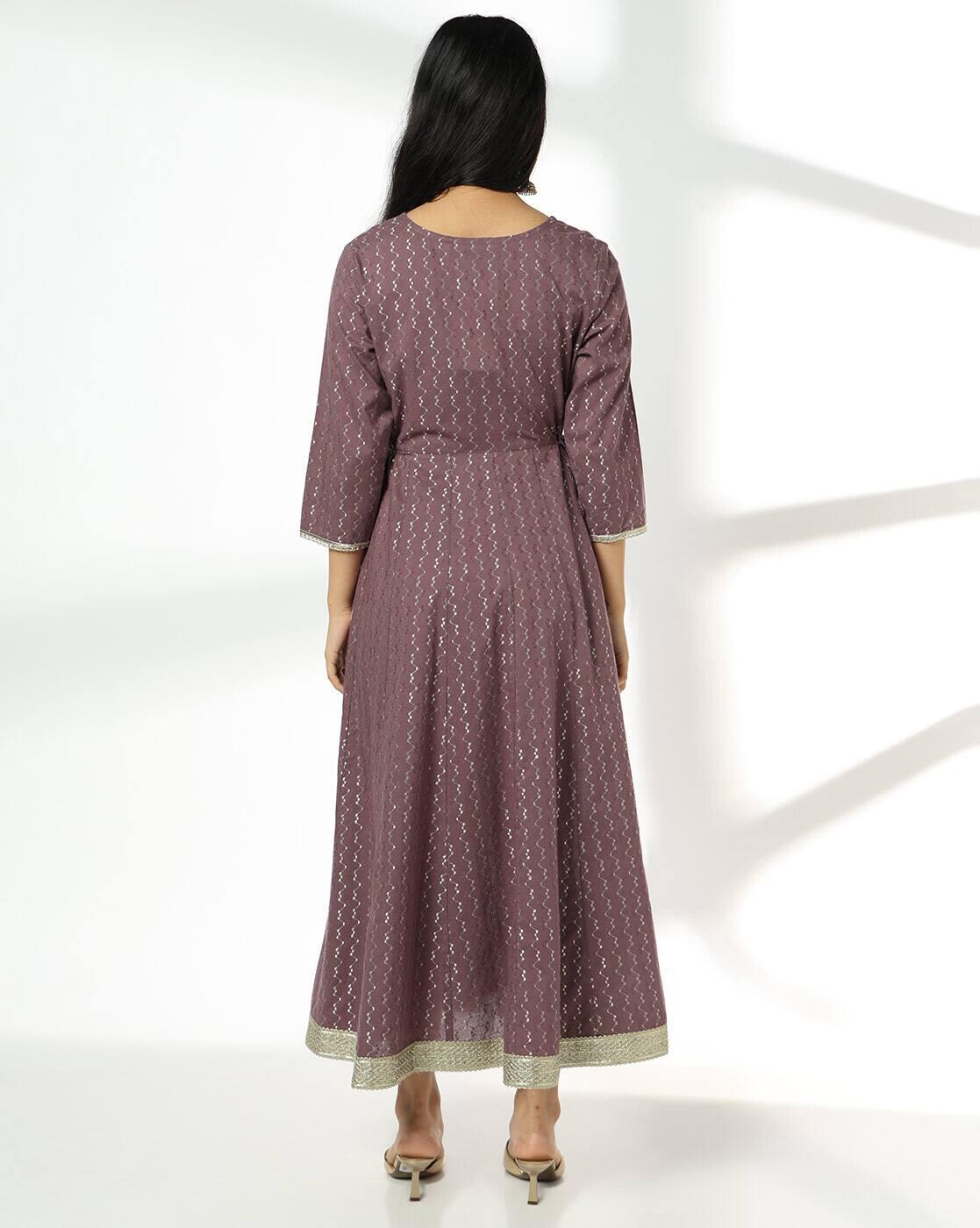 AVAASA SET | Women Fit & Flare Dress with Embroidered Yoke|2