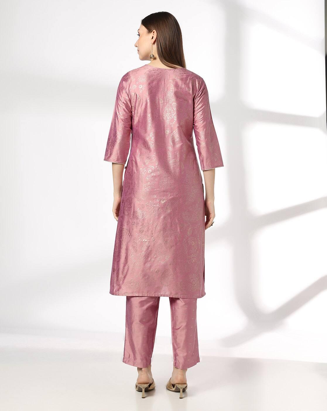 AVAASA SET | Women Foil Print Straight Kurta & Palazzos Set|2