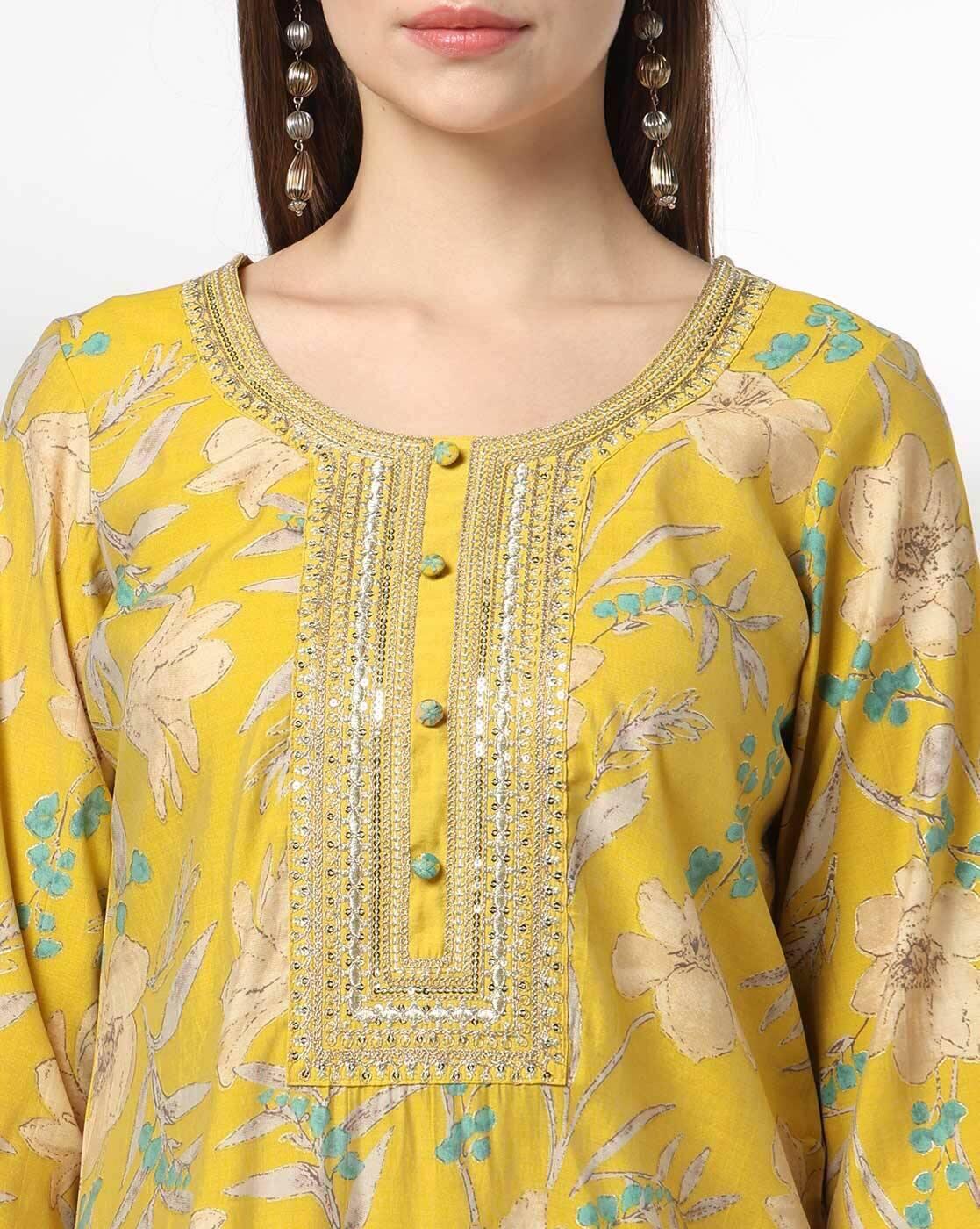 AVAASA SET | Women Floral Print Straight Kurta & Palazzos Set|3