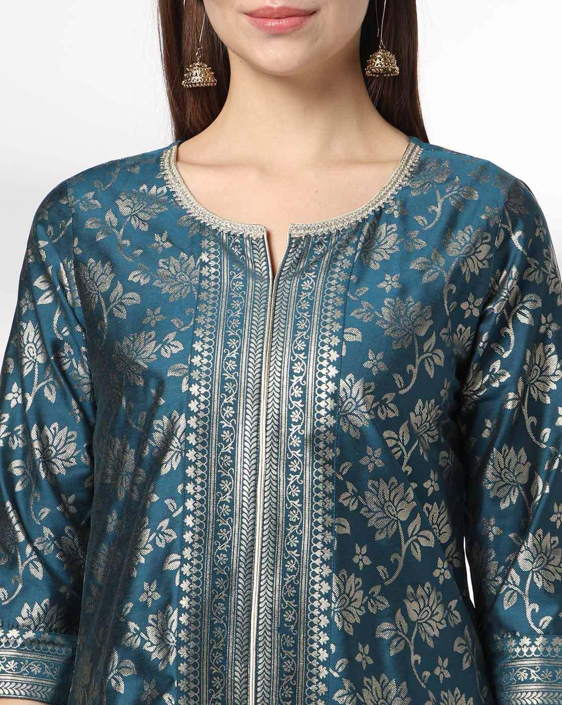 AVAASA SET | Women Floral Print Straight Kurta & Palazzos Set|3