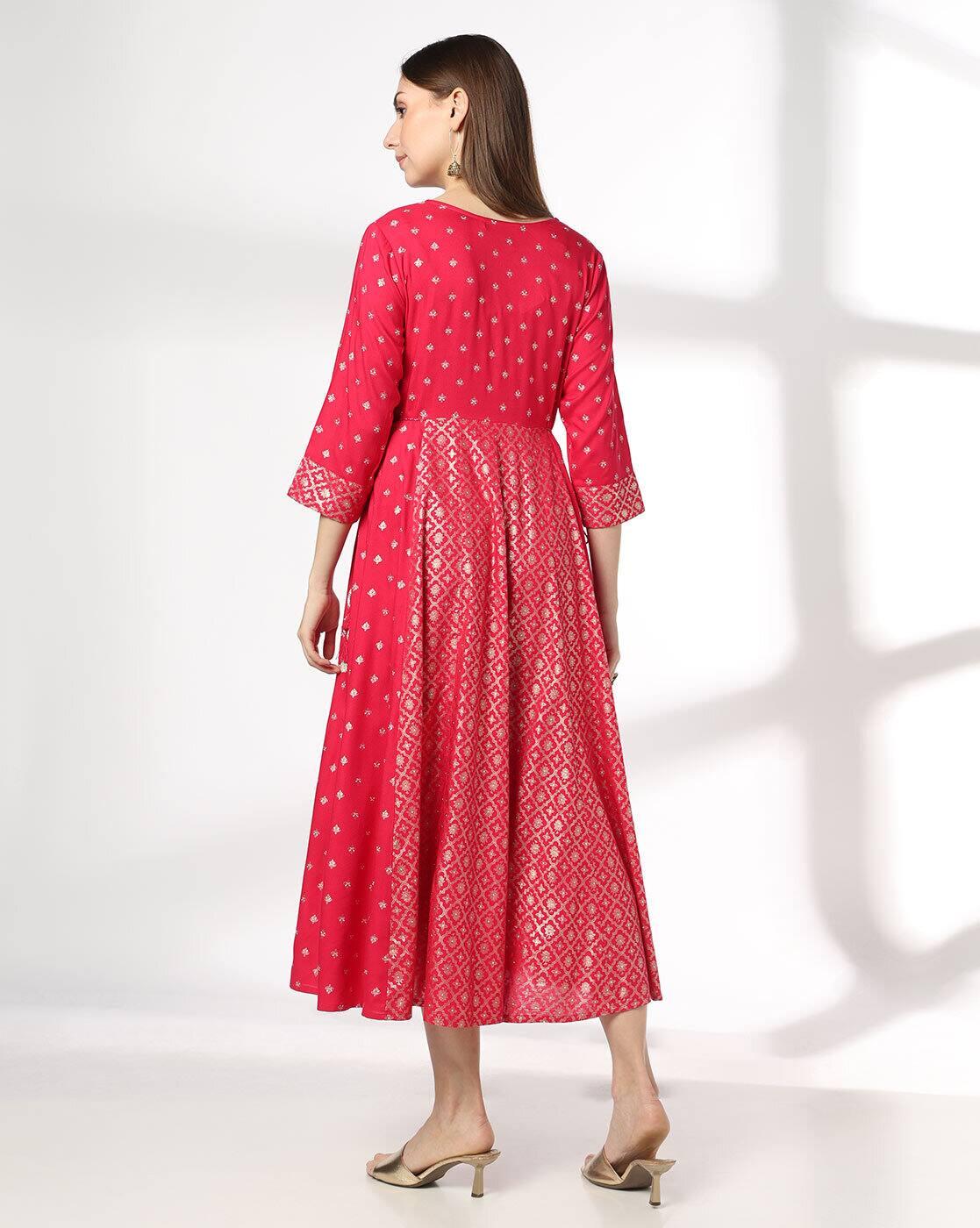 AVAASA SET | Women Fit & Flare Dress with Embroidered Yoke|2